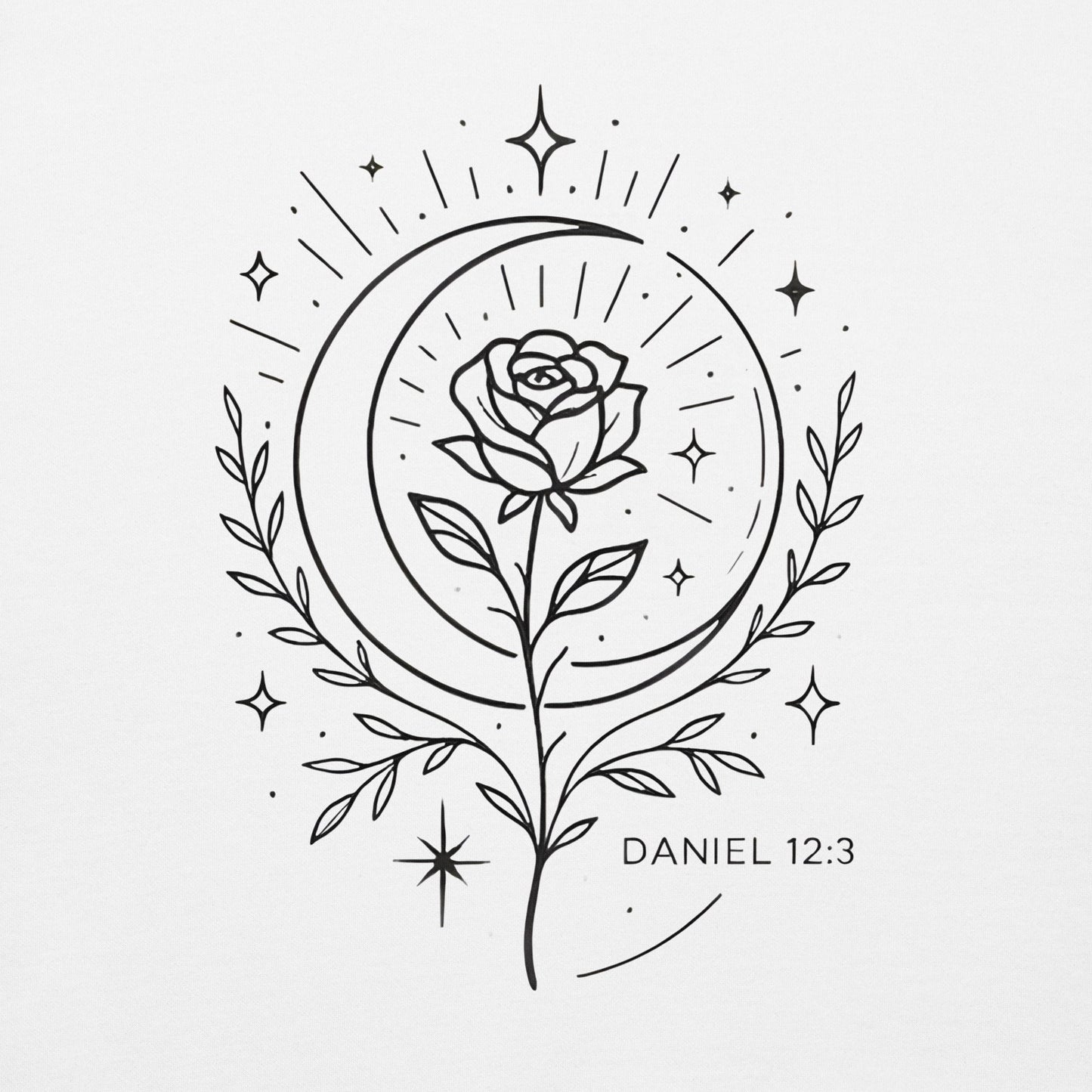 Daniel 12:3 Unisex White Christian Hoodie Shine Like the Stars - WPiF