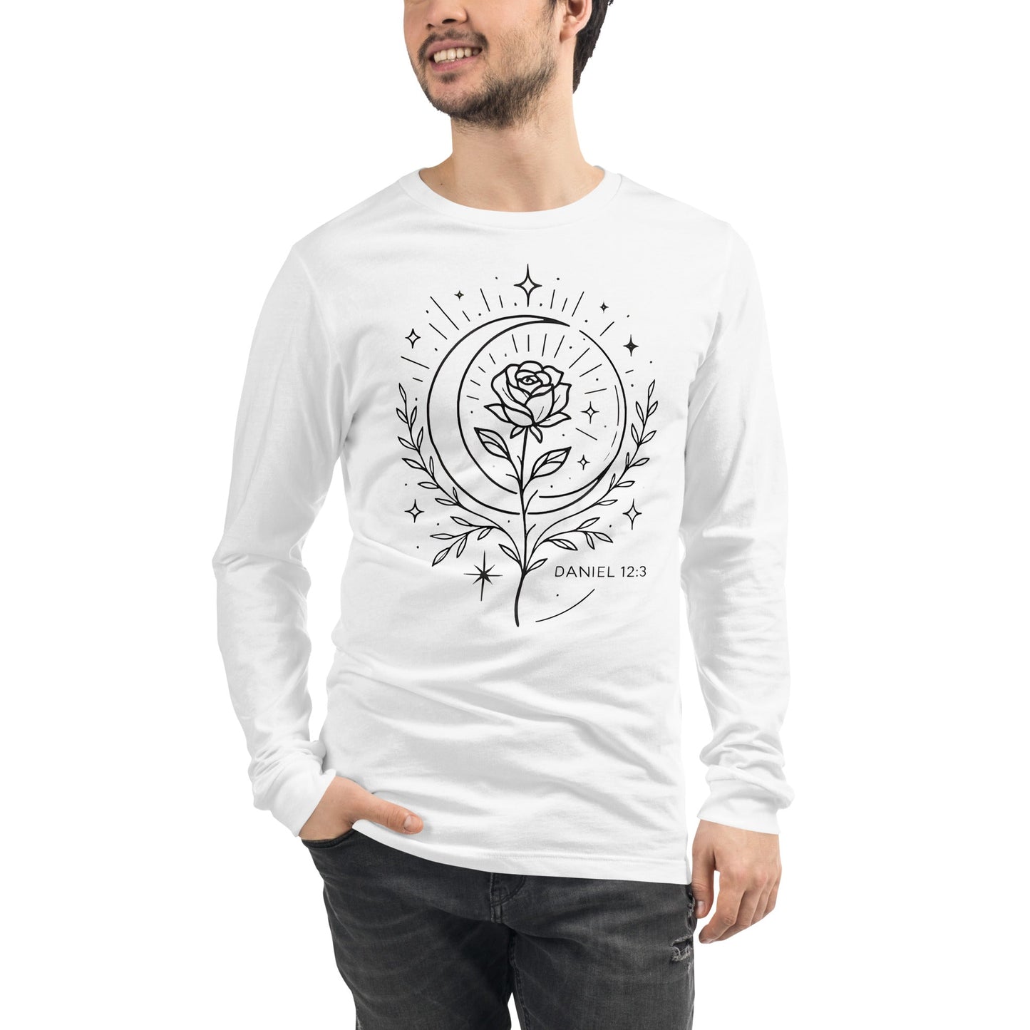 Daniel 12:3 Unisex White Christian Long Sleeve Those Who Shine - WPiF