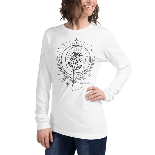 Daniel 12:3 Unisex White Christian Long Sleeve Those Who Shine - WPiF