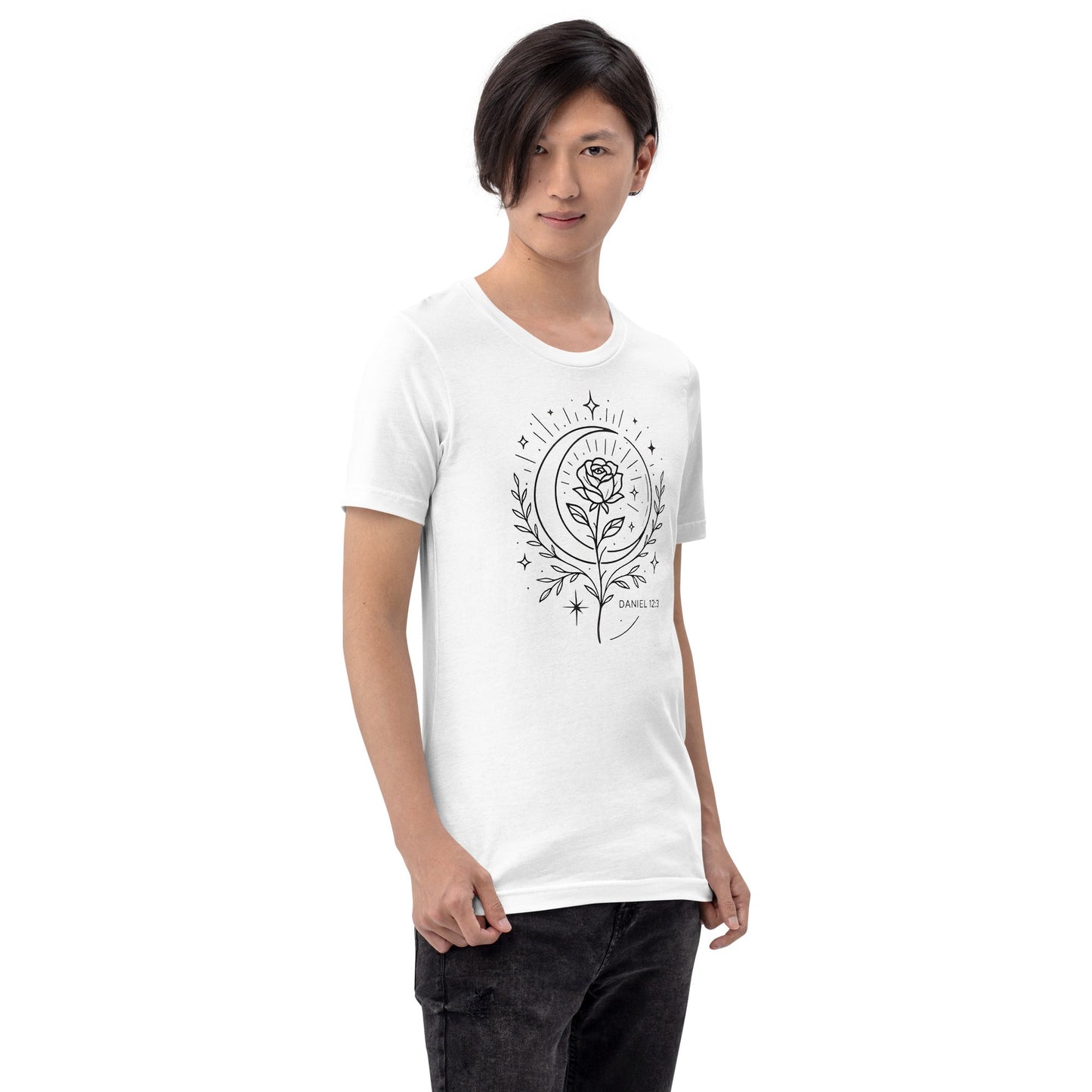 Daniel 12:3 Unisex White Christian T-Shirt Those Who Shine Faith Design - WPiF