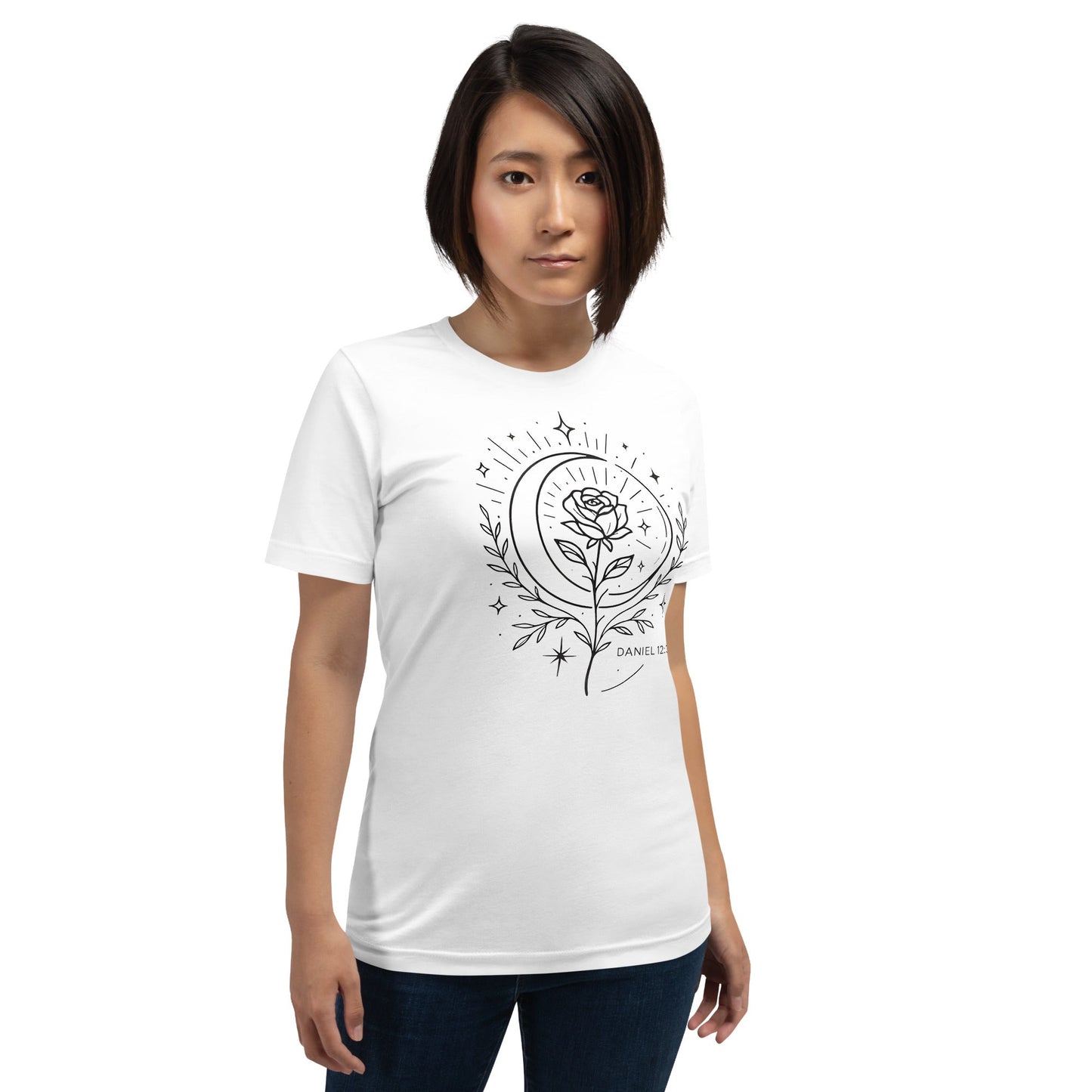 Daniel 12:3 Unisex White Christian T-Shirt Those Who Shine Faith Design - WPiF