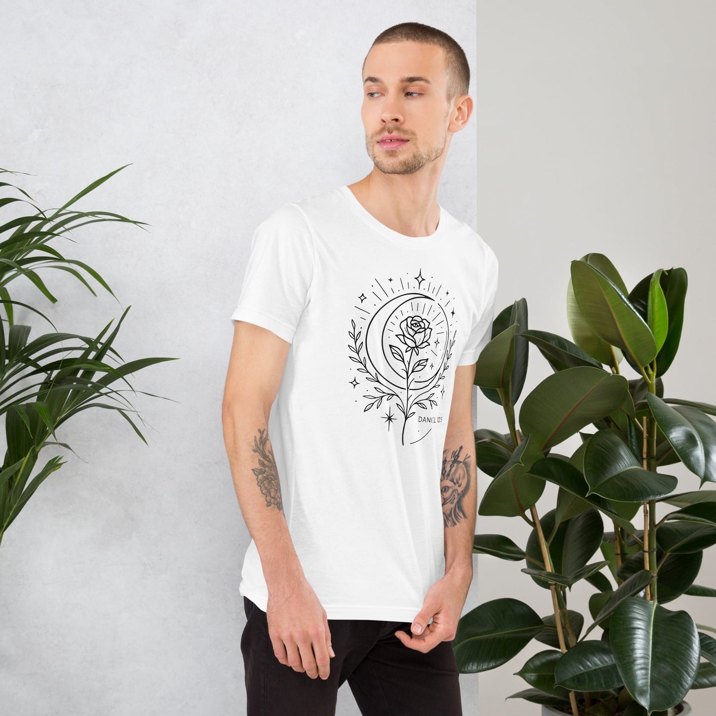 Daniel 12:3 Unisex White Christian T-Shirt Those Who Shine Faith Design - WPiF