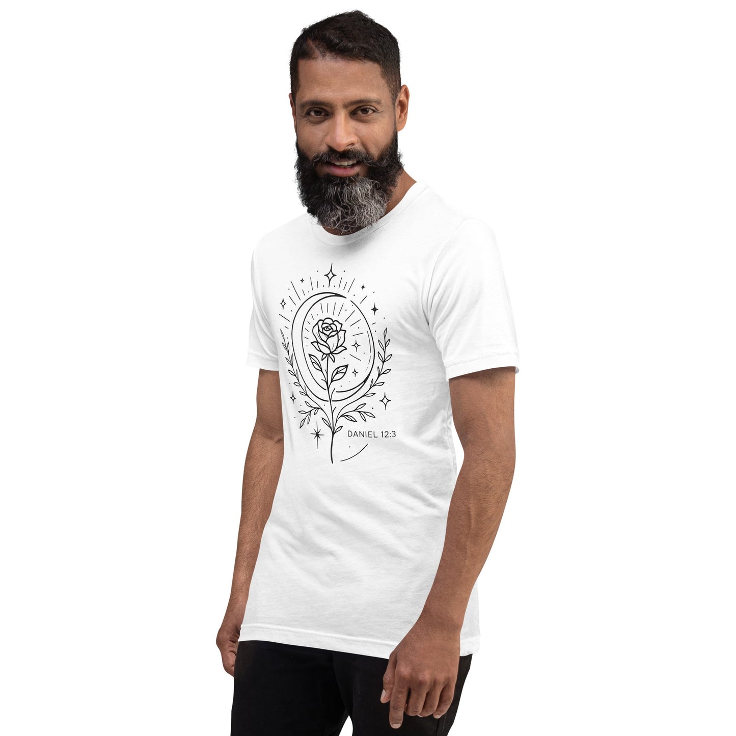 Daniel 12:3 Unisex White Christian T-Shirt Those Who Shine Faith Design - WPiF