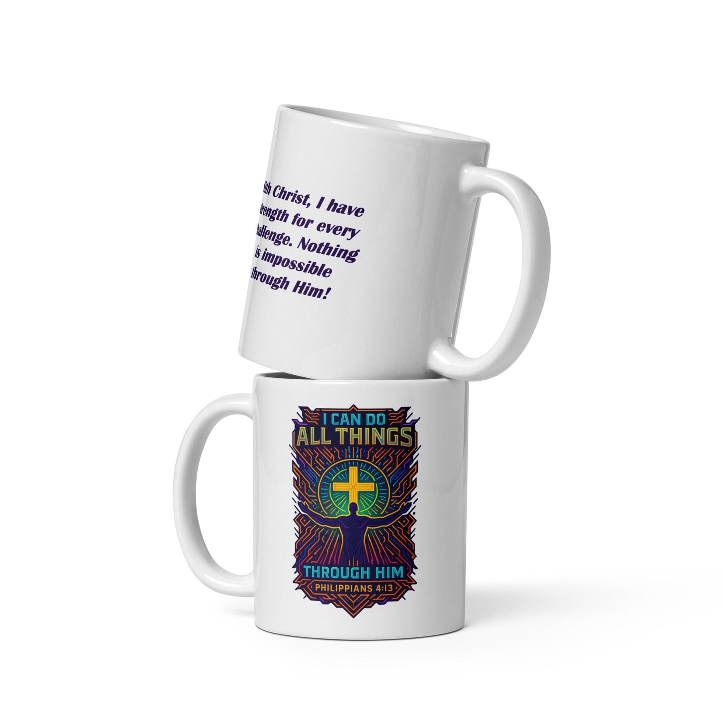 Faith Strength Mug – Philippians 4:13 Inspired Design - WPiF