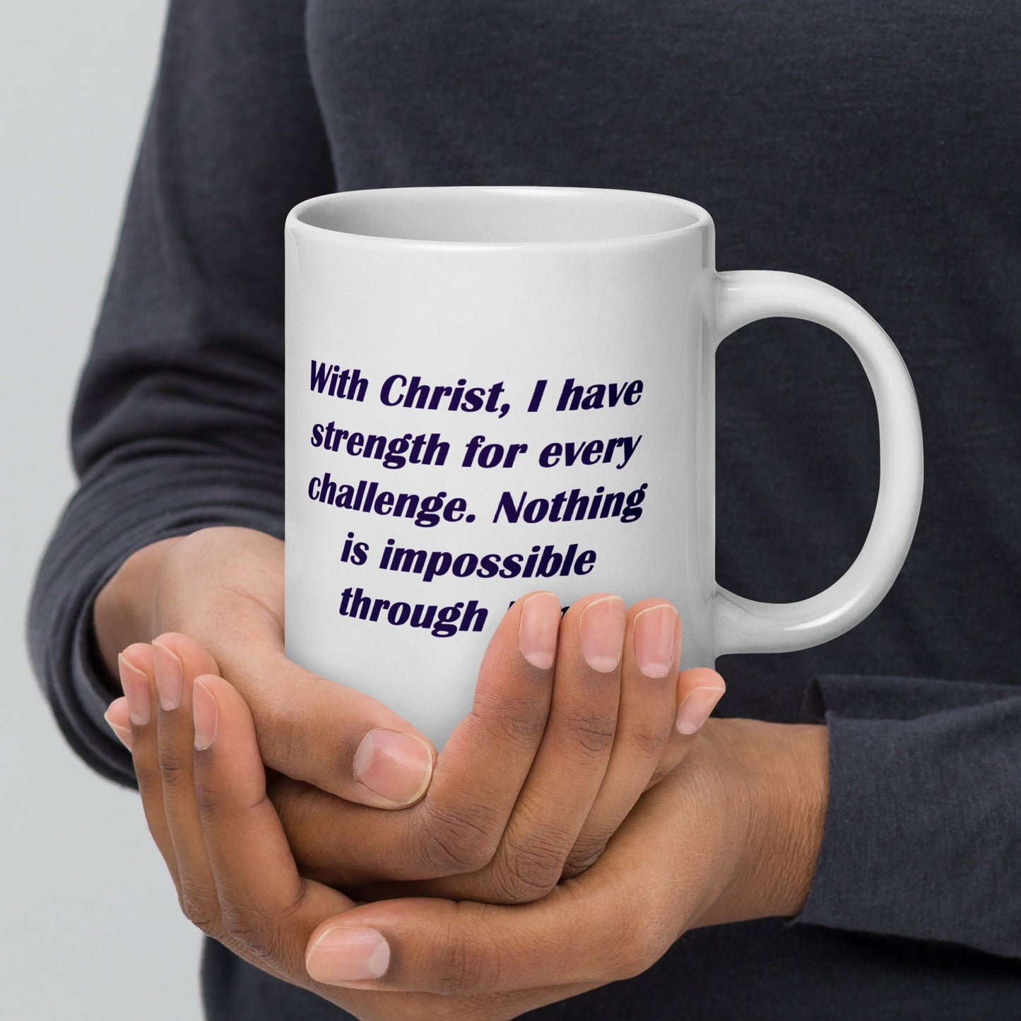 Faith Strength Mug – Philippians 4:13 Inspired Design - WPiF