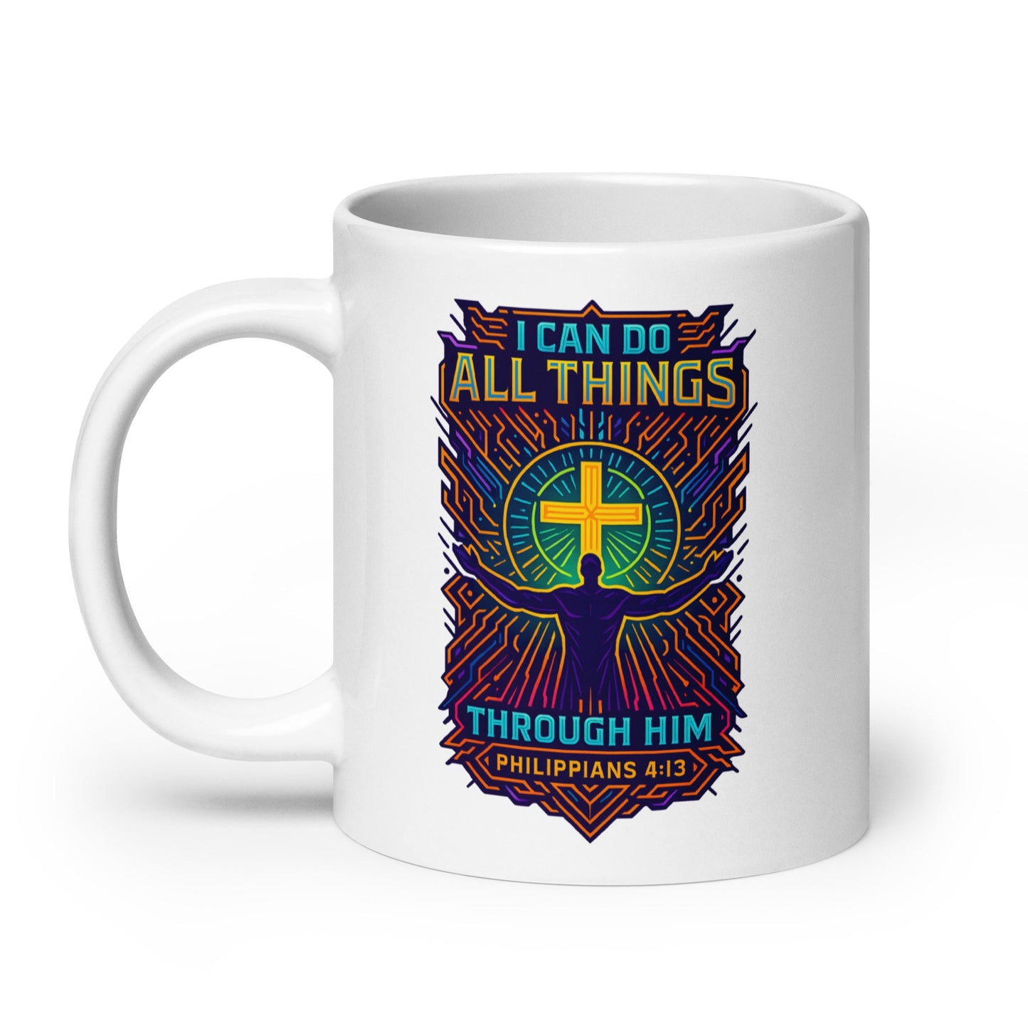 Faith Strength Mug – Philippians 4:13 Inspired Design - WPiF