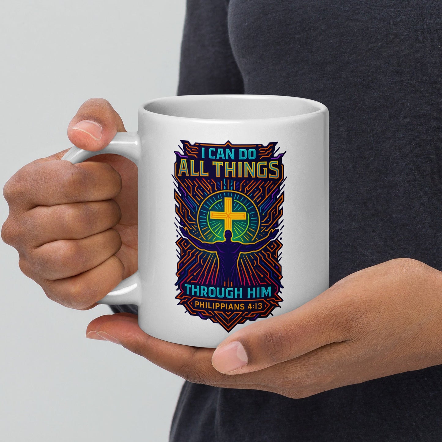 Faith Strength Mug – Philippians 4:13 Inspired Design - WPiF