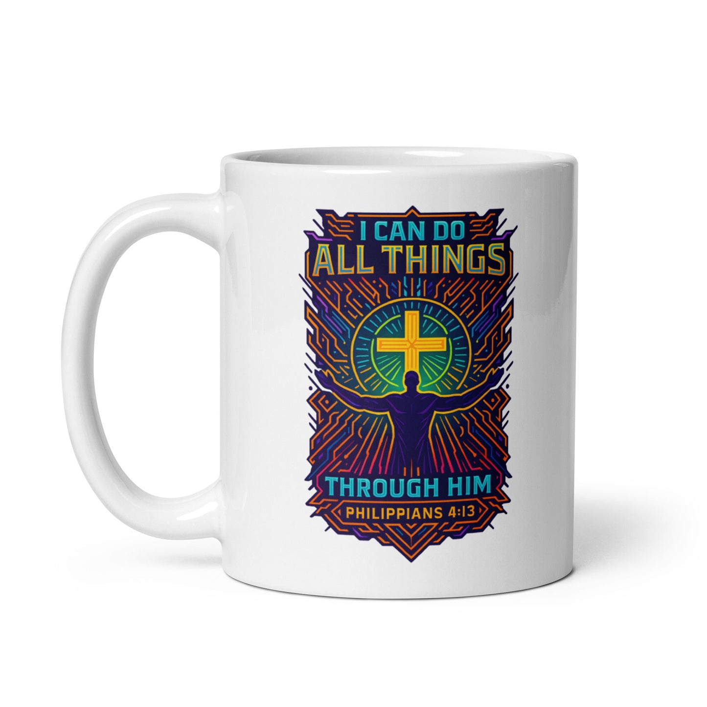 Faith Strength Mug – Philippians 4:13 Inspired Design - WPiF