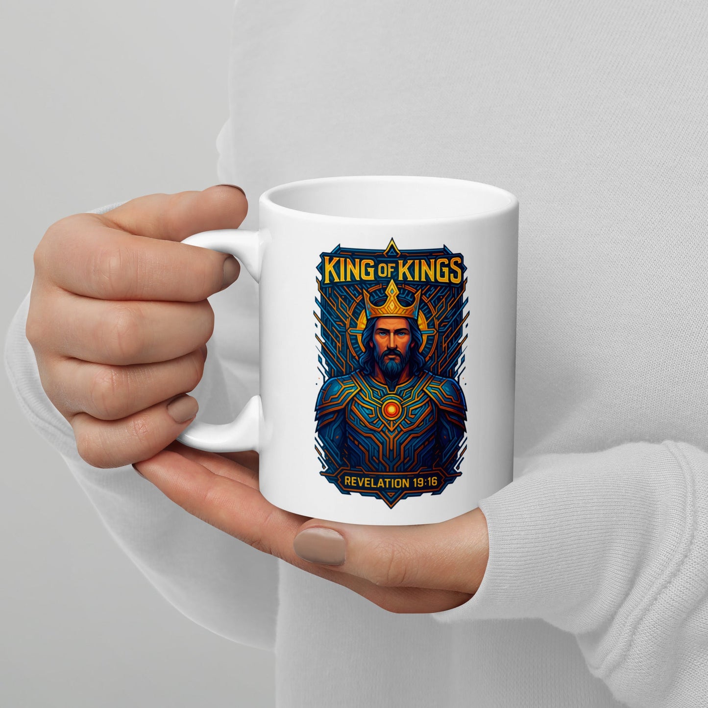 King of Kings Mug – Revelation 19:16 Inspired Design - WPiF