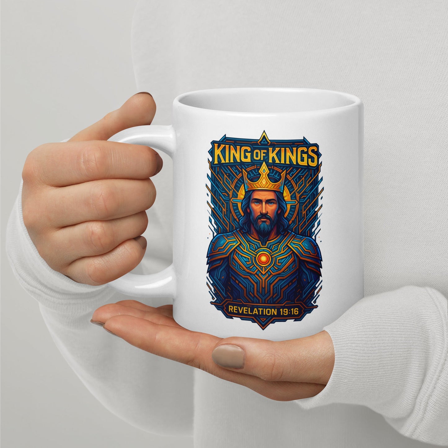 King of Kings Mug – Revelation 19:16 Inspired Design - WPiF