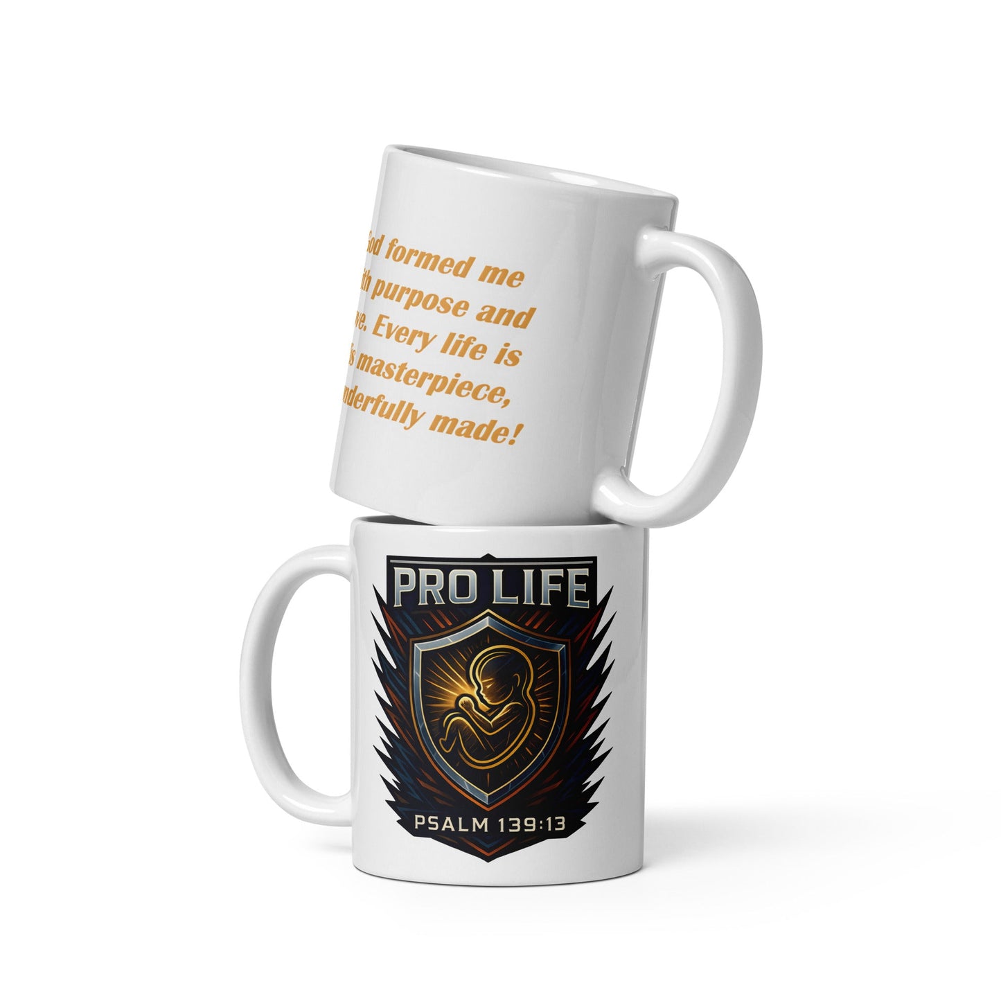 Pro Life Mug – Psalm 139:13 Wonderfully Made Design - WPiF