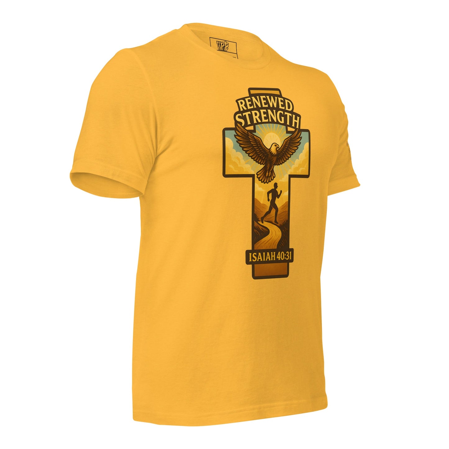 Renewed Strength Unisex Black Christian T-Shirt Bold Faith Apparel - WPiF