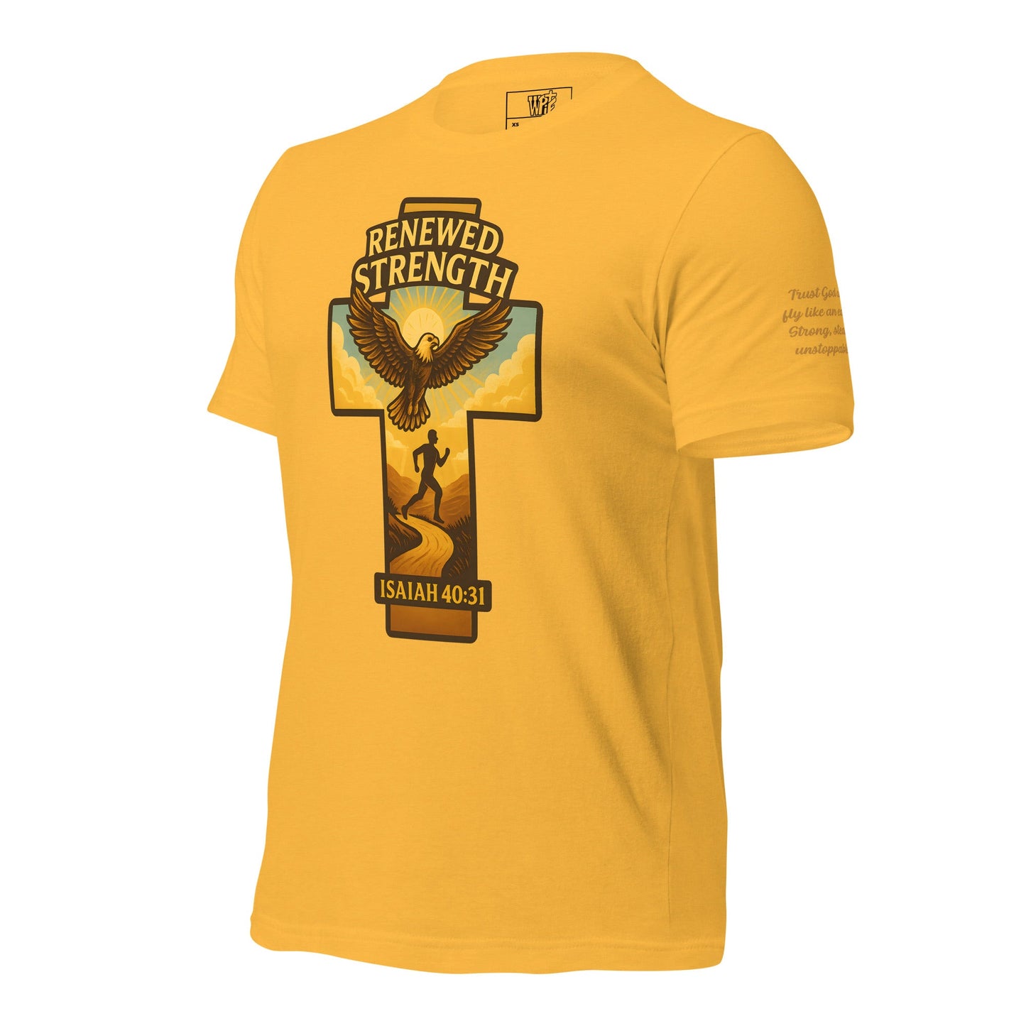 Renewed Strength Unisex Black Christian T-Shirt Bold Faith Apparel - WPiF