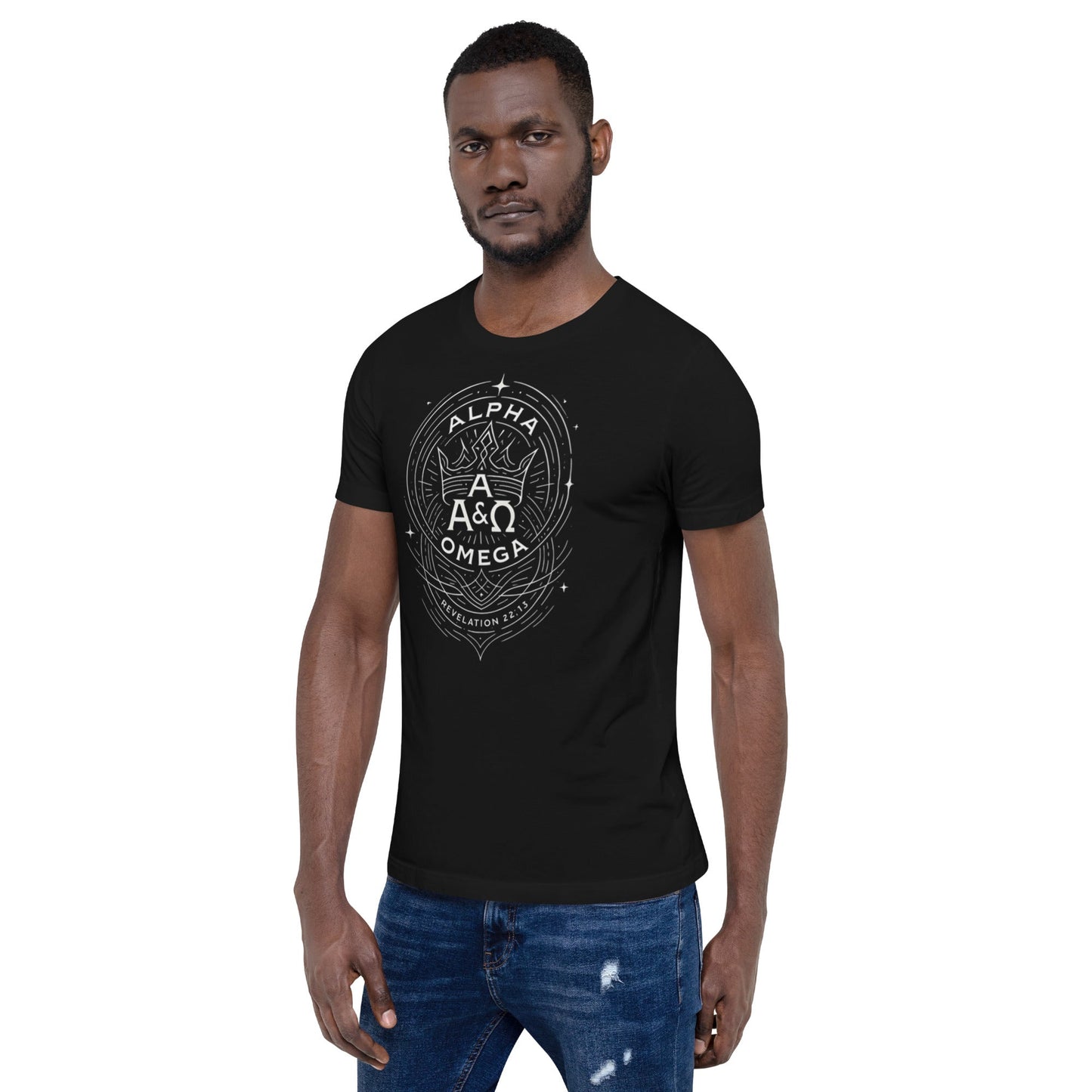 Revelation 22:13 Unisex Black Christian T Shirt Unique Faith Design - WPiF