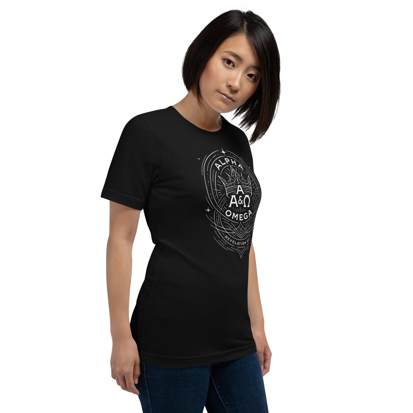 Revelation 22:13 Unisex Black Christian T Shirt Unique Faith Design - WPiF