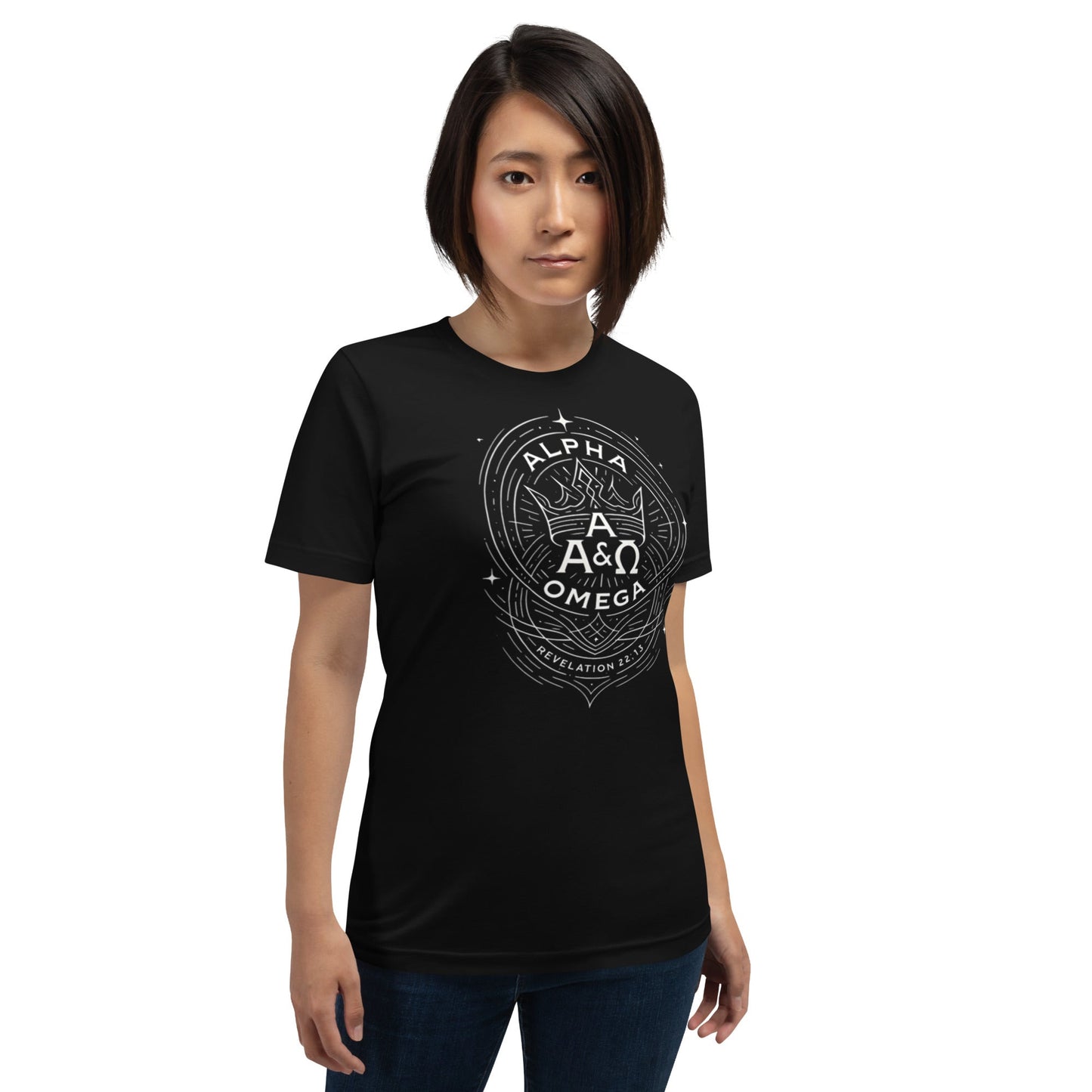 Revelation 22:13 Unisex Black Christian T Shirt Unique Faith Design - WPiF