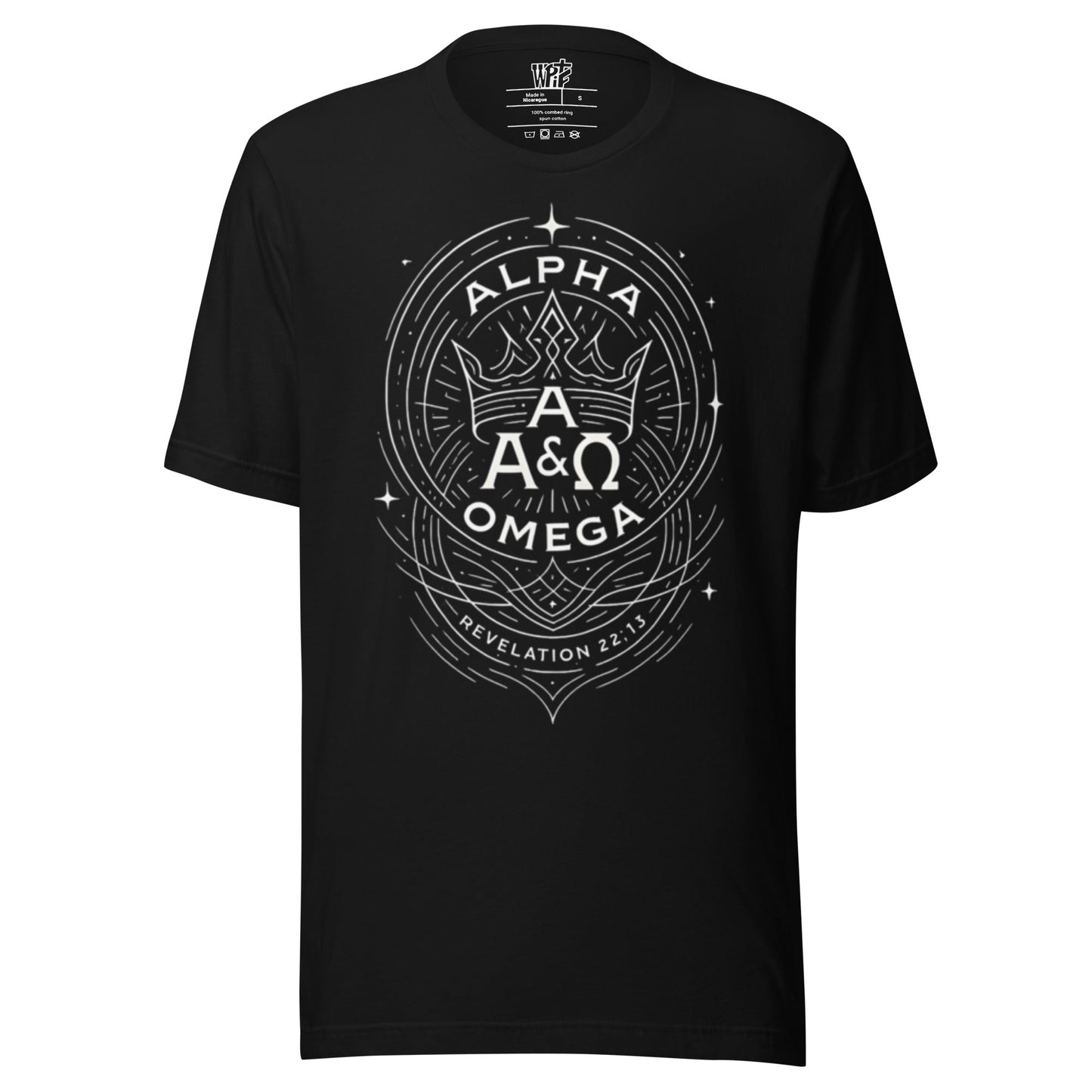 Revelation 22:13 Unisex Black Christian T Shirt Unique Faith Design - WPiF