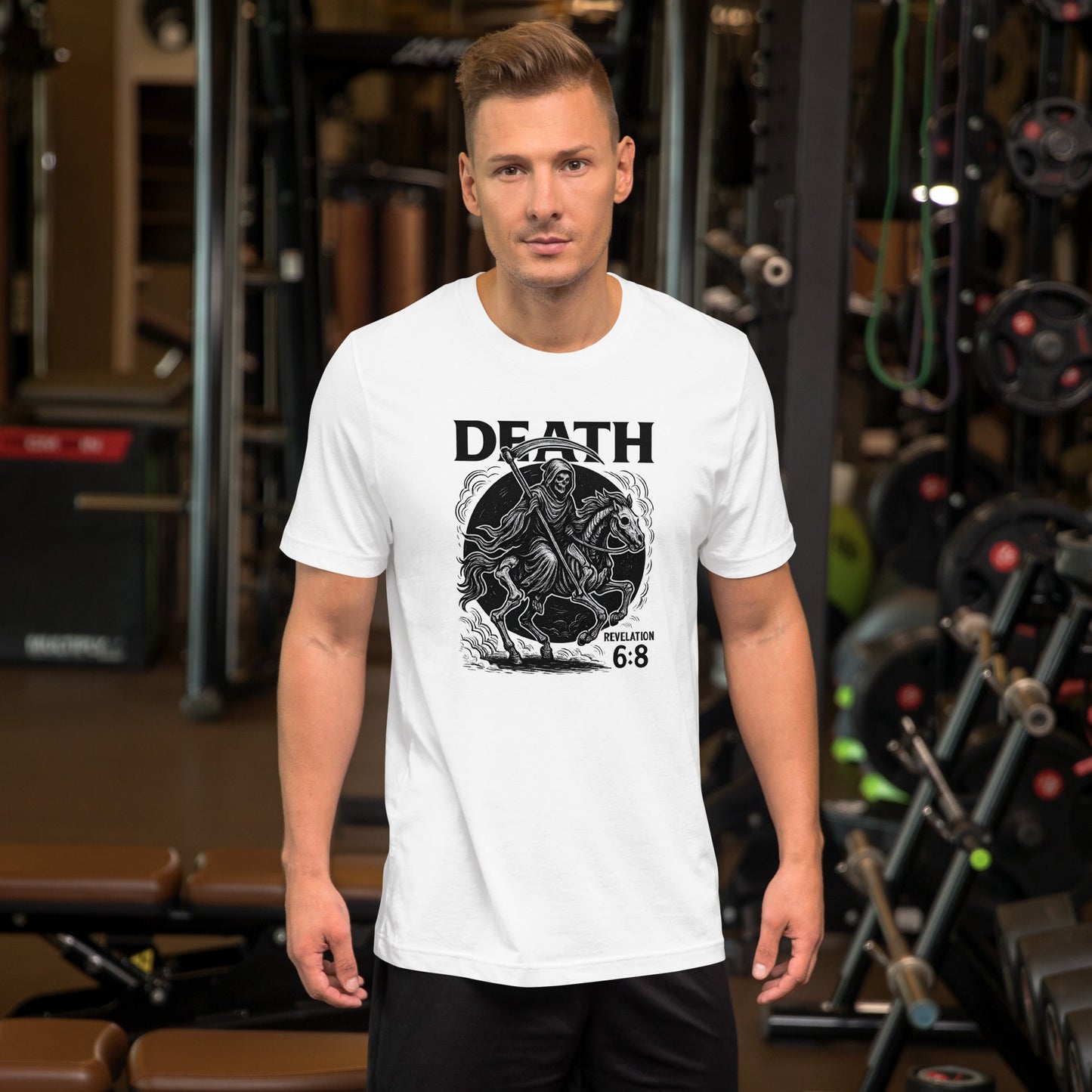 Revelation 6:8 Unisex Black Christian T-Shirt Pale Horse Death Rider - WPiF
