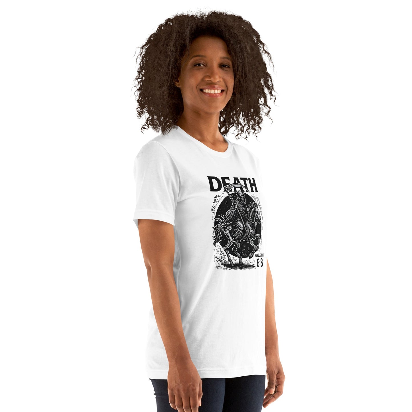 Revelation 6:8 Unisex Black Christian T-Shirt Pale Horse Death Rider - WPiF