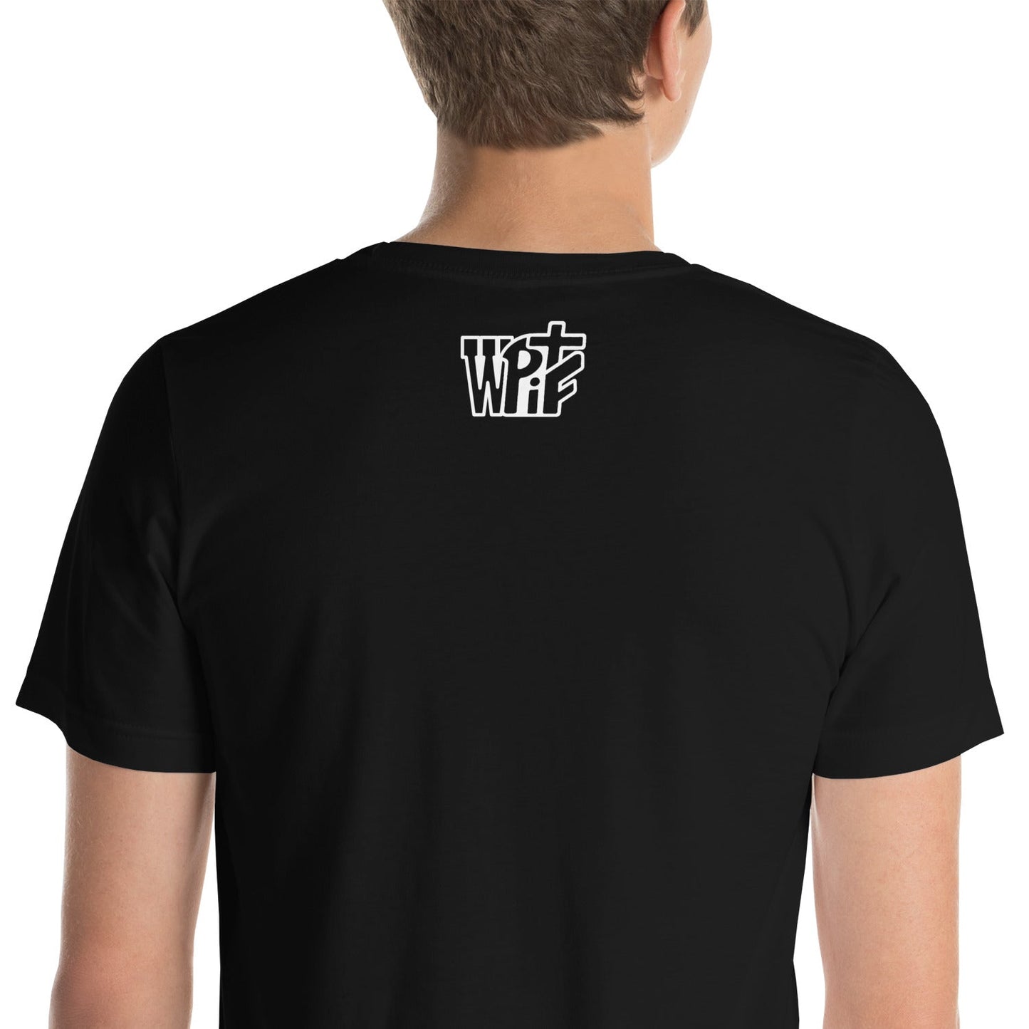 Romans 8:37 Unisex Black Christian T-Shirt Conquerors Design - WPiF