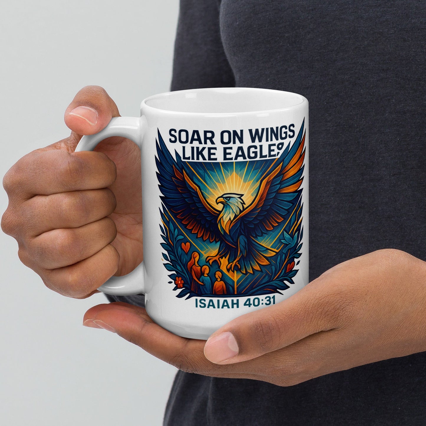 Soar on Wings Like Eagles Mug – Isaiah 40:31 Design - WPiF