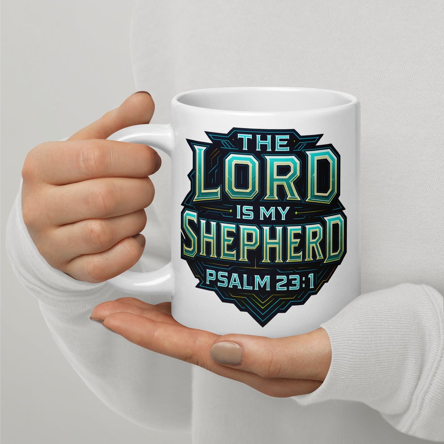 The Lord Is My Shepherd Mug – Psalm 23:1 Faith Design - WPiF