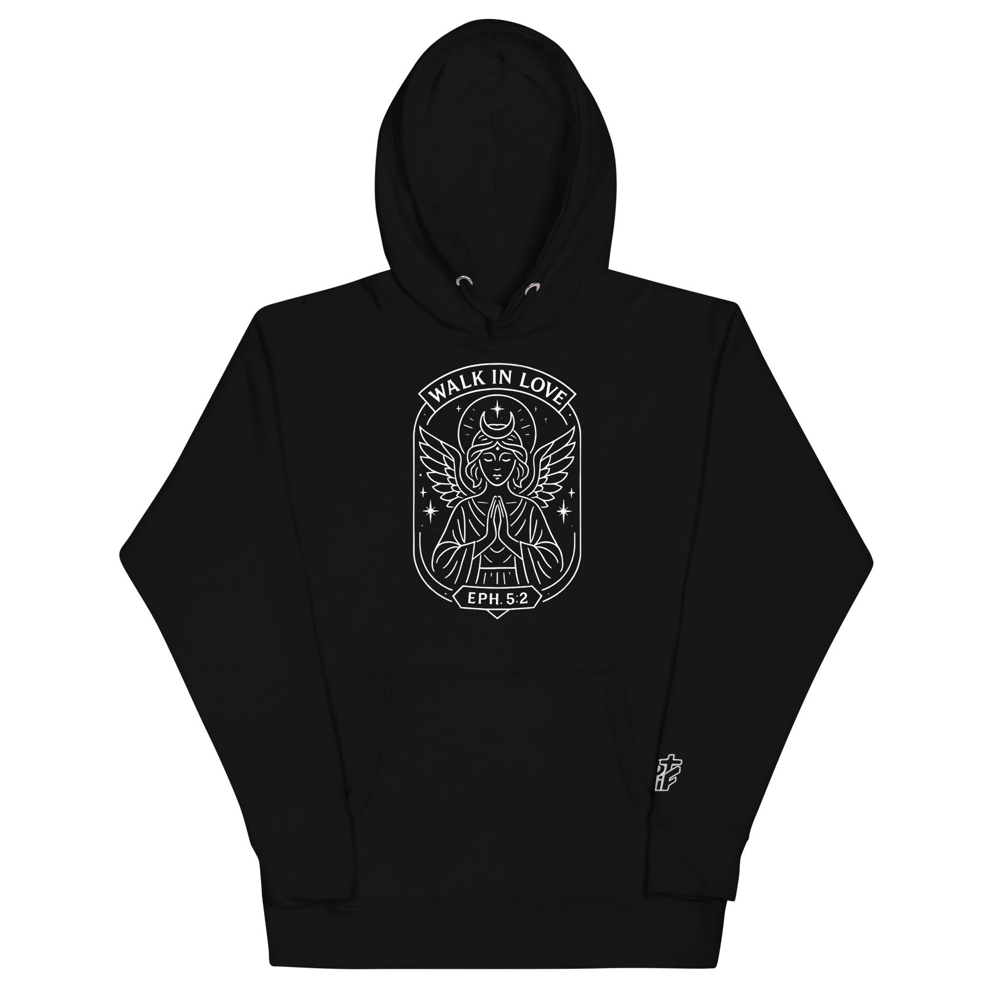 Ephesians 5:2 Unisex White Christian Hoodie Walk in Love Verse Design - WPiF