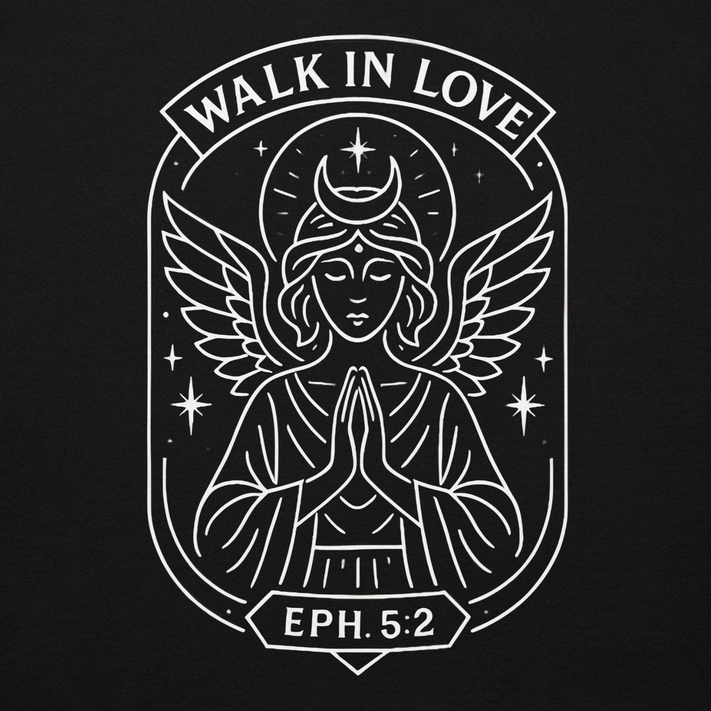 Ephesians 5:2 Unisex White Christian Hoodie Walk in Love Verse Design - WPiF
