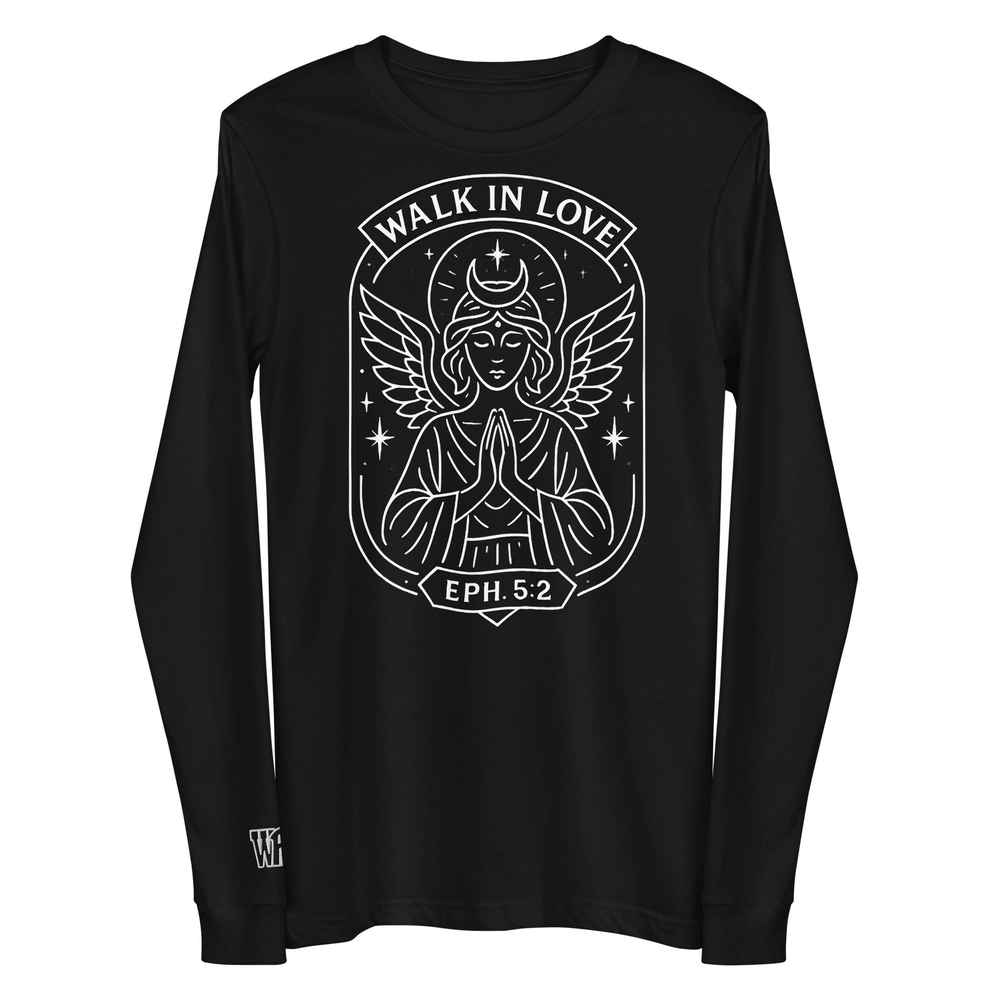 Ephesians 5:2 Unisex White Christian Long Sleeve Walk in Love Apparel - WPiF