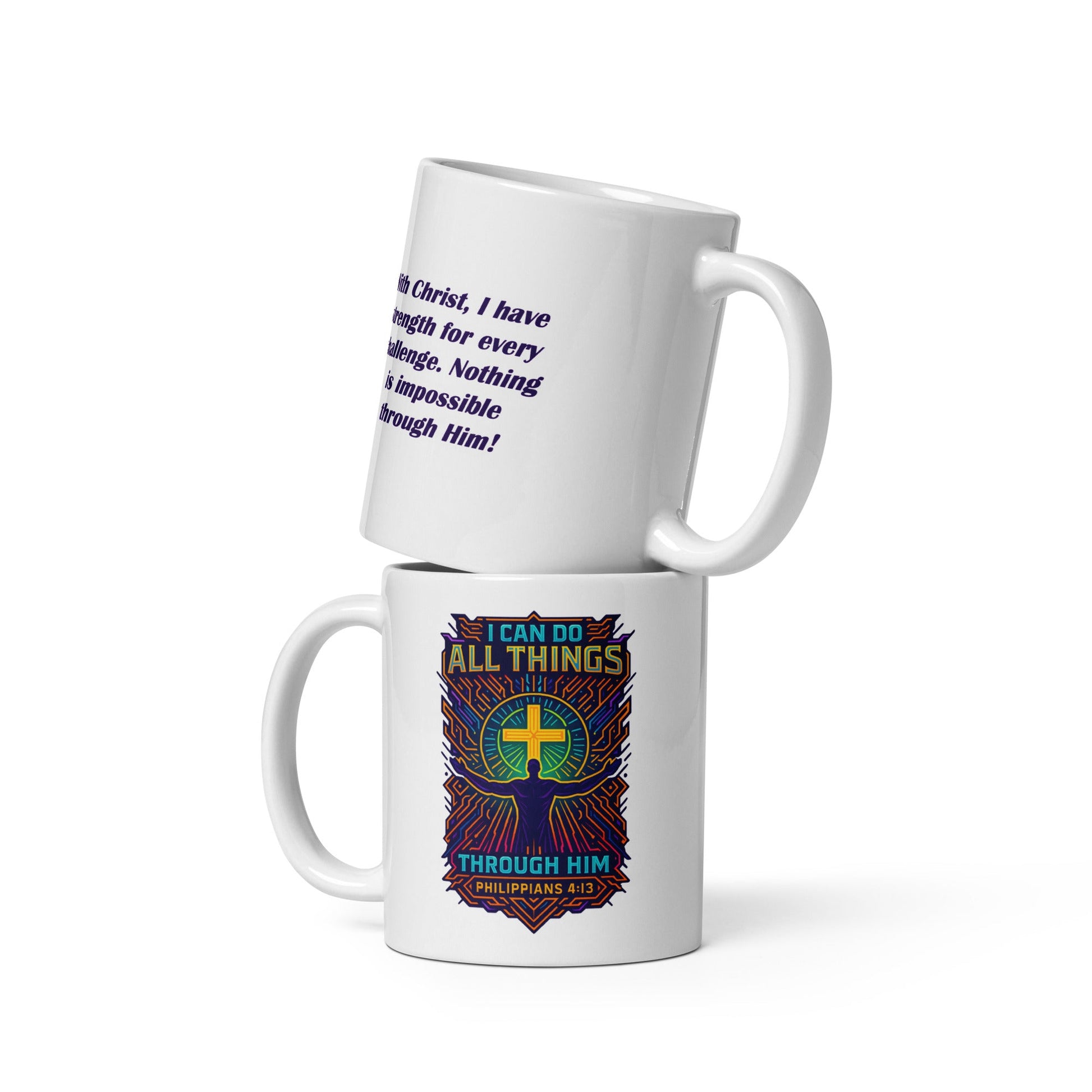 Faith Strength Mug – Philippians 4:13 Inspired Design - WPiF