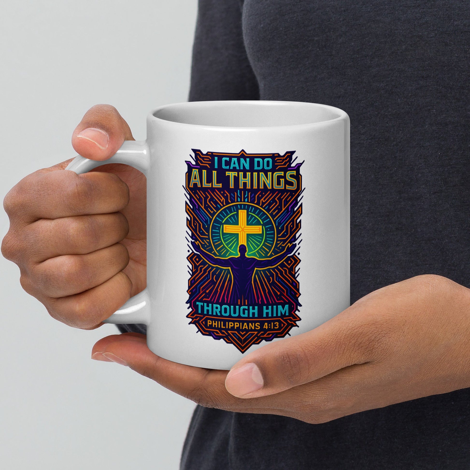 Faith Strength Mug – Philippians 4:13 Inspired Design - WPiF