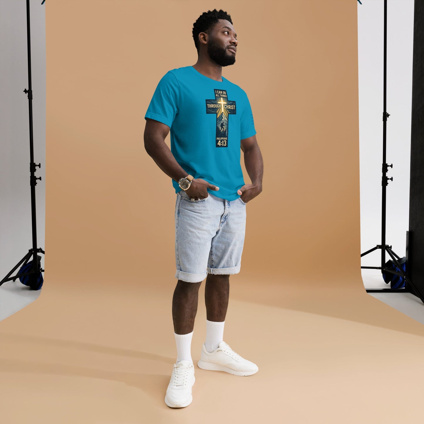 Philippians 4:13 Unisex Black Christian T-Shirt I Can Do All Things - WPiF