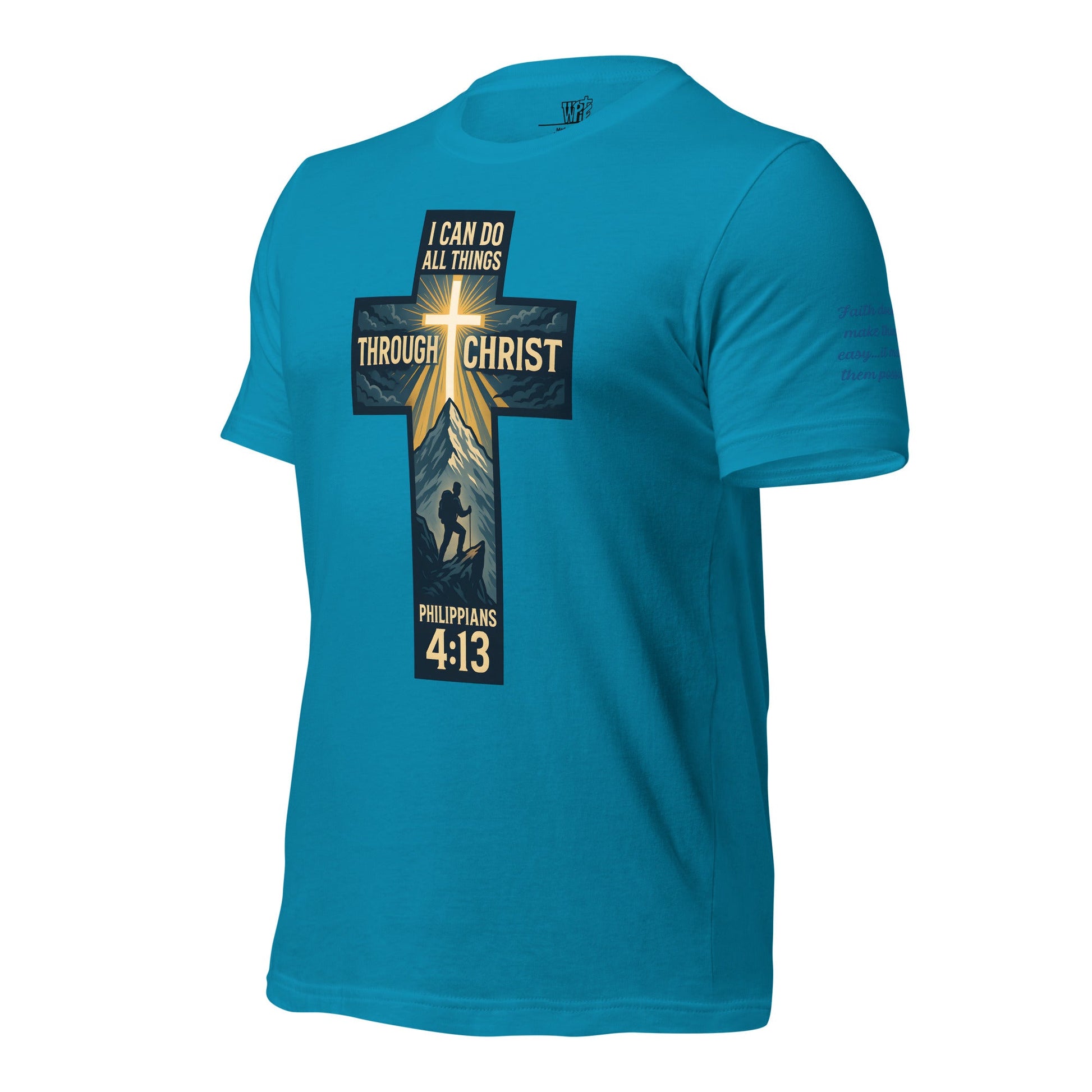 Philippians 4:13 Unisex Black Christian T-Shirt I Can Do All Things - WPiF