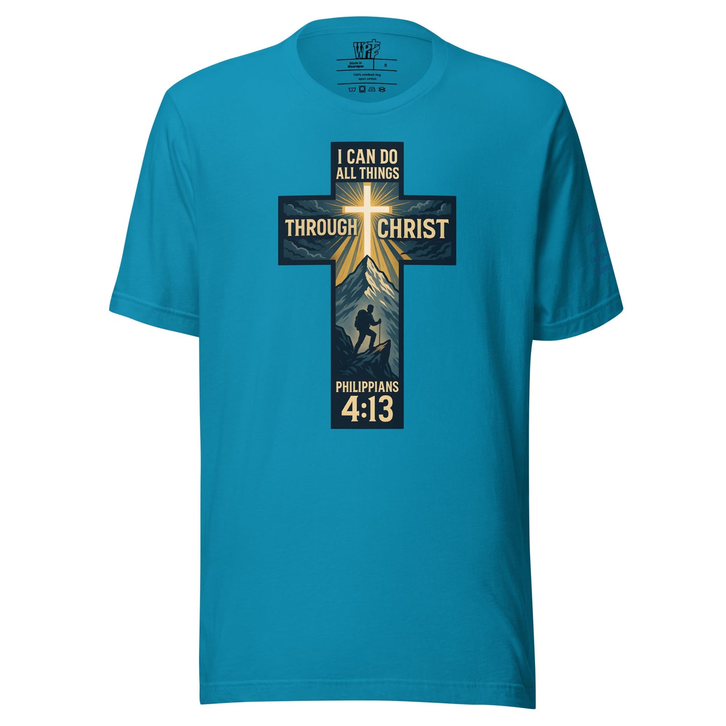Philippians 4:13 Unisex Black Christian T-Shirt I Can Do All Things - WPiF
