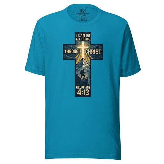 Philippians 4:13 Unisex Black Christian T-Shirt I Can Do All Things - WPiF