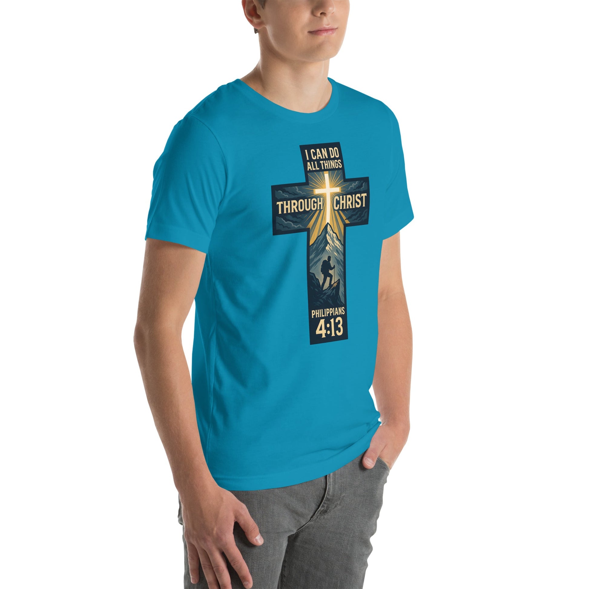 Philippians 4:13 Unisex Black Christian T-Shirt I Can Do All Things - WPiF