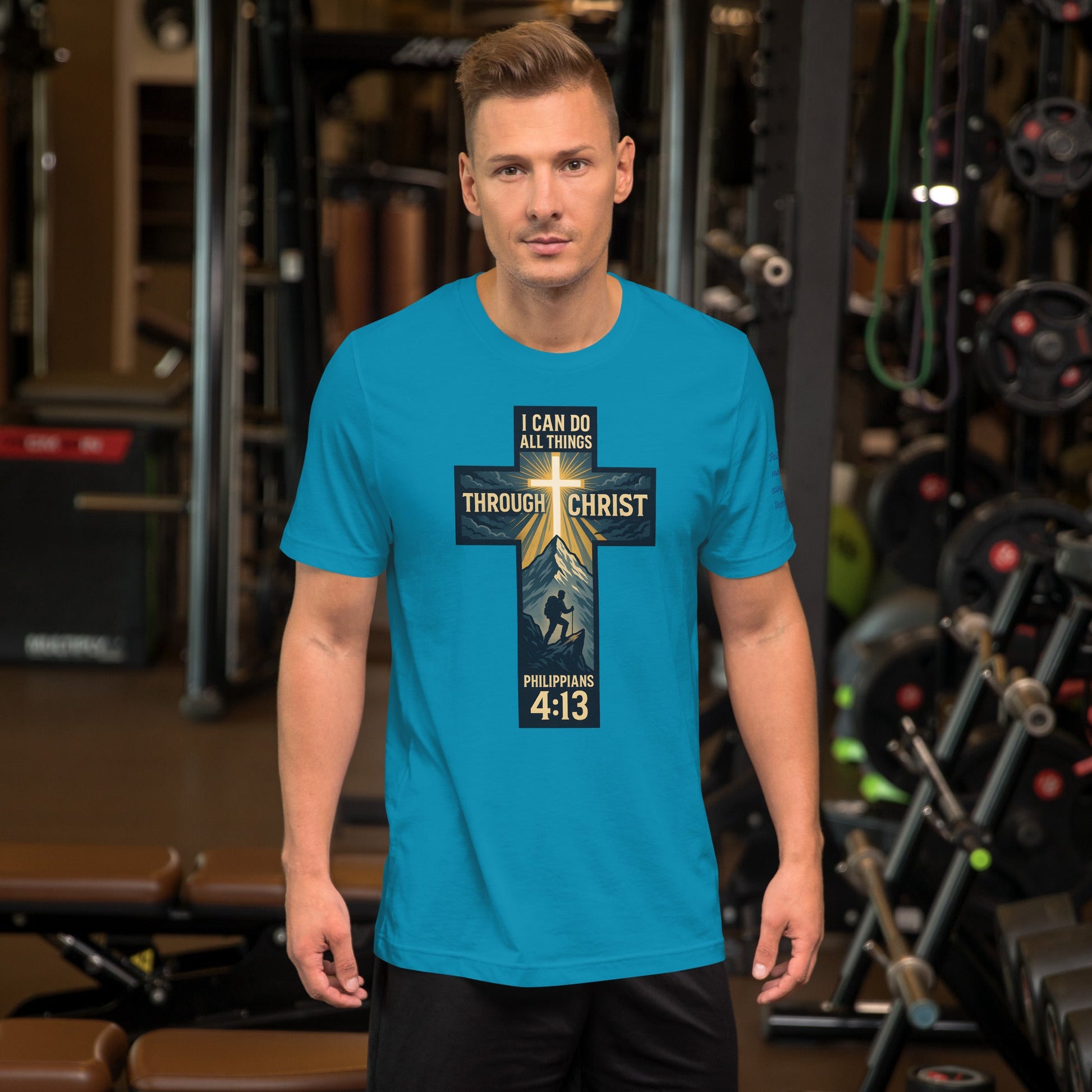 Philippians 4:13 Unisex Black Christian T-Shirt I Can Do All Things - WPiF
