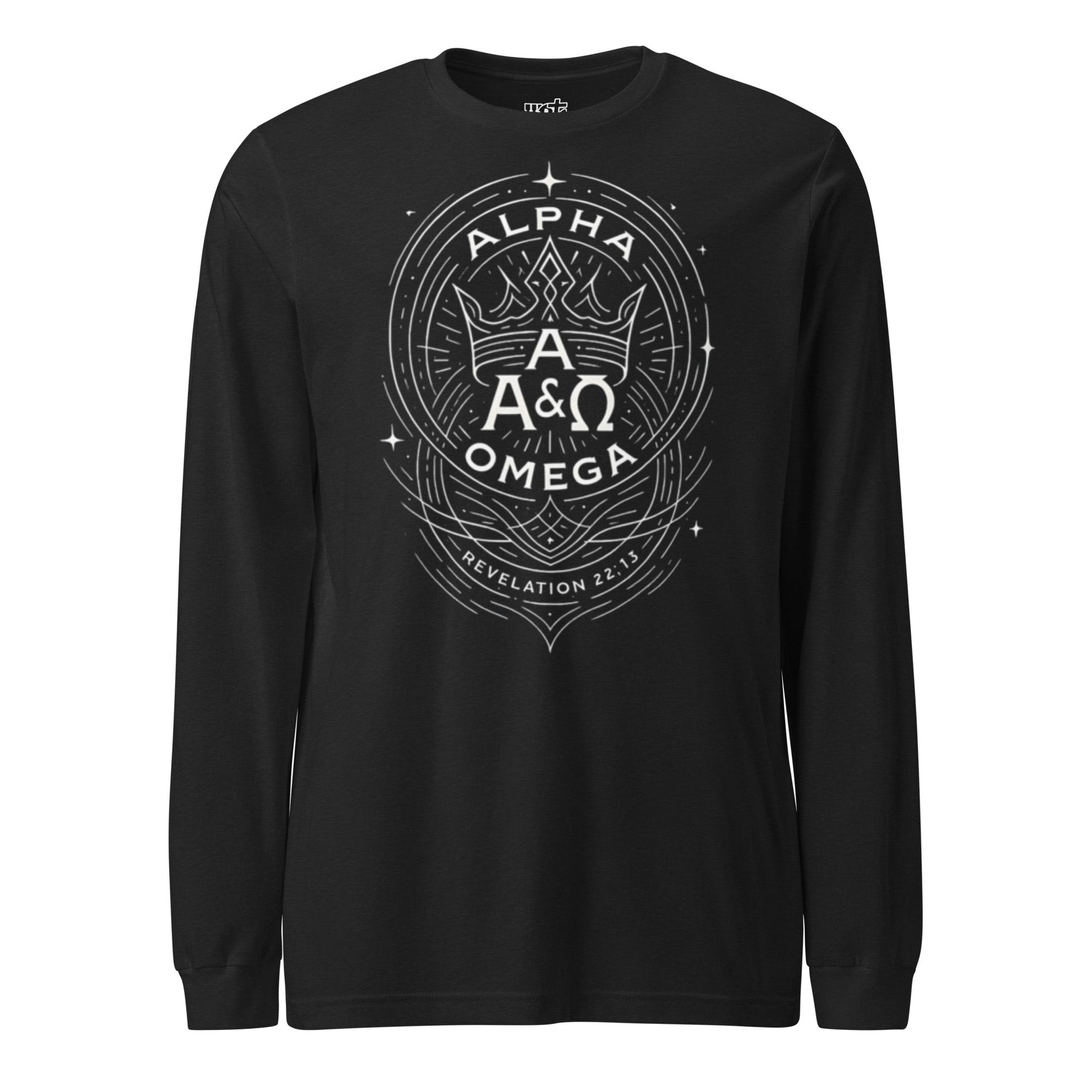 Revelation 22:13 Unisex Black Christian Long Sleeve Unique Faith Design - WPiF