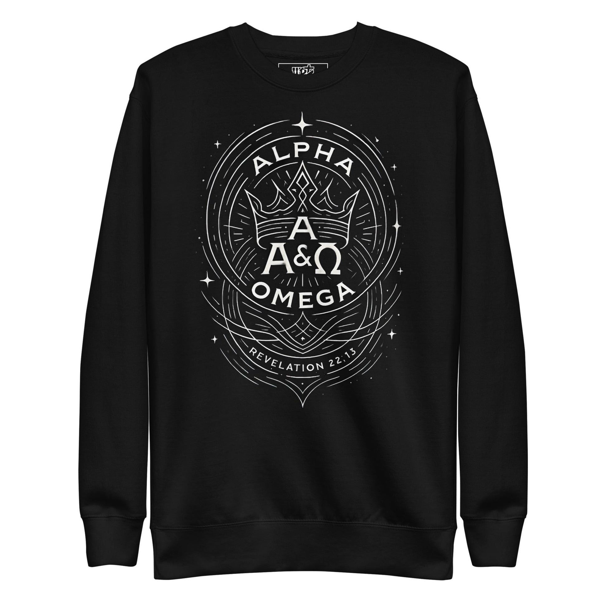 Revelation 22:13 Unisex Black Christian Sweater Unique Faith Design - WPiF