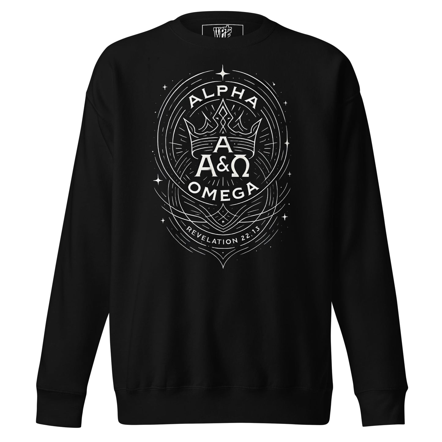Revelation 22:13 Unisex Black Christian Sweater Unique Faith Design - WPiF