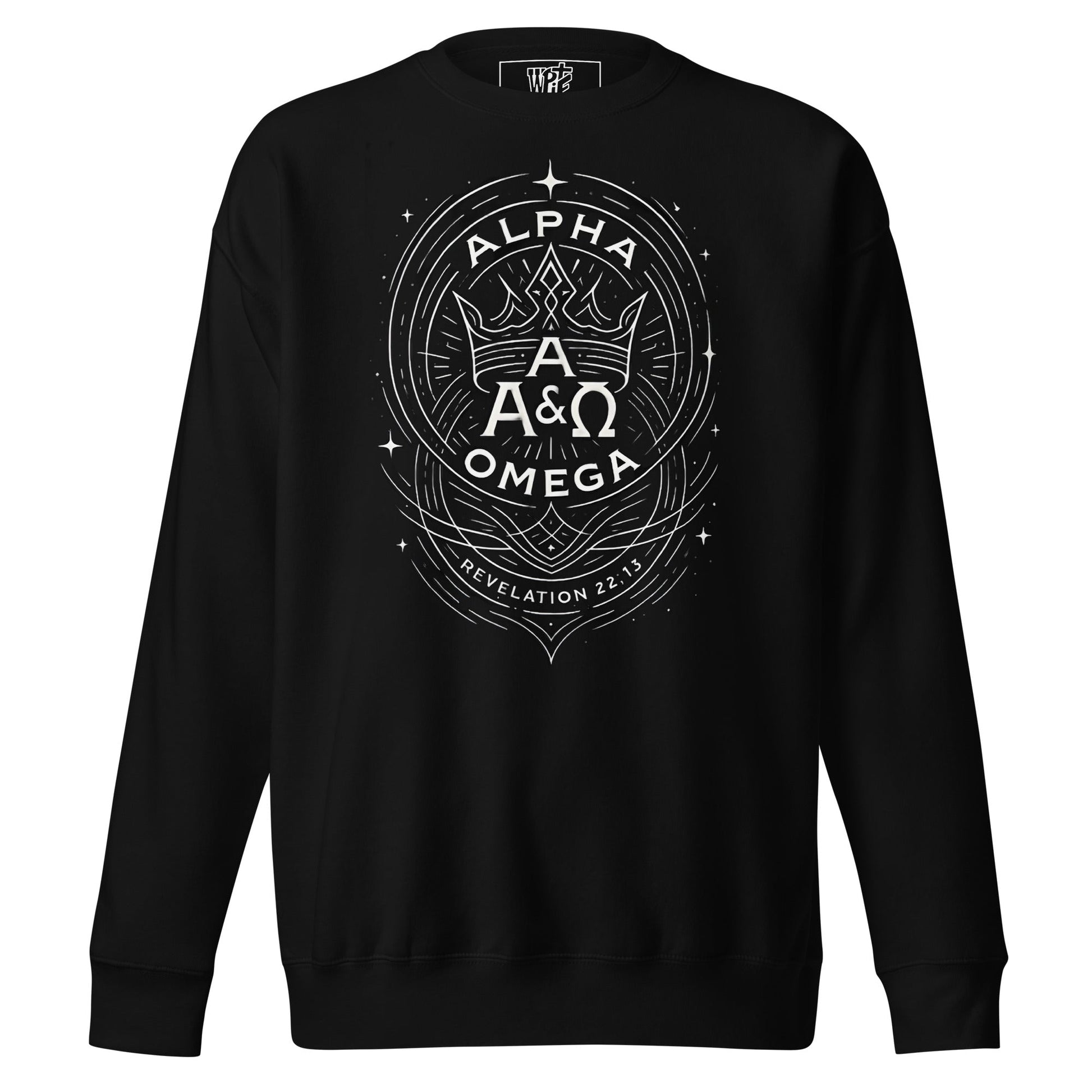 Revelation 22:13 Unisex Black Christian Sweater Unique Faith Design - WPiF