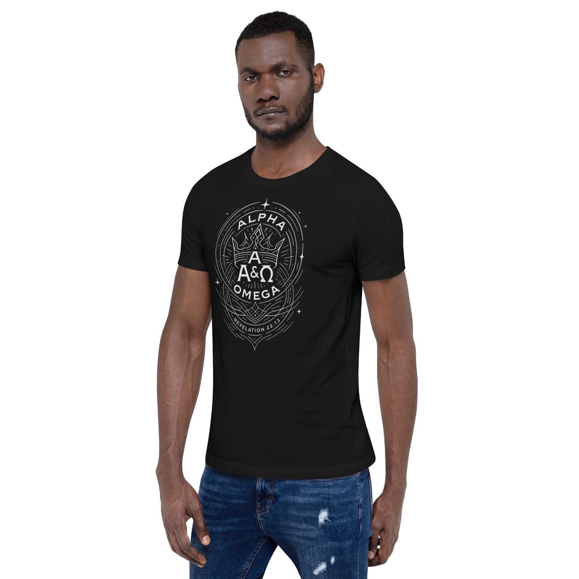 Revelation 22:13 Unisex Black Christian T Shirt Unique Faith Design - WPiF