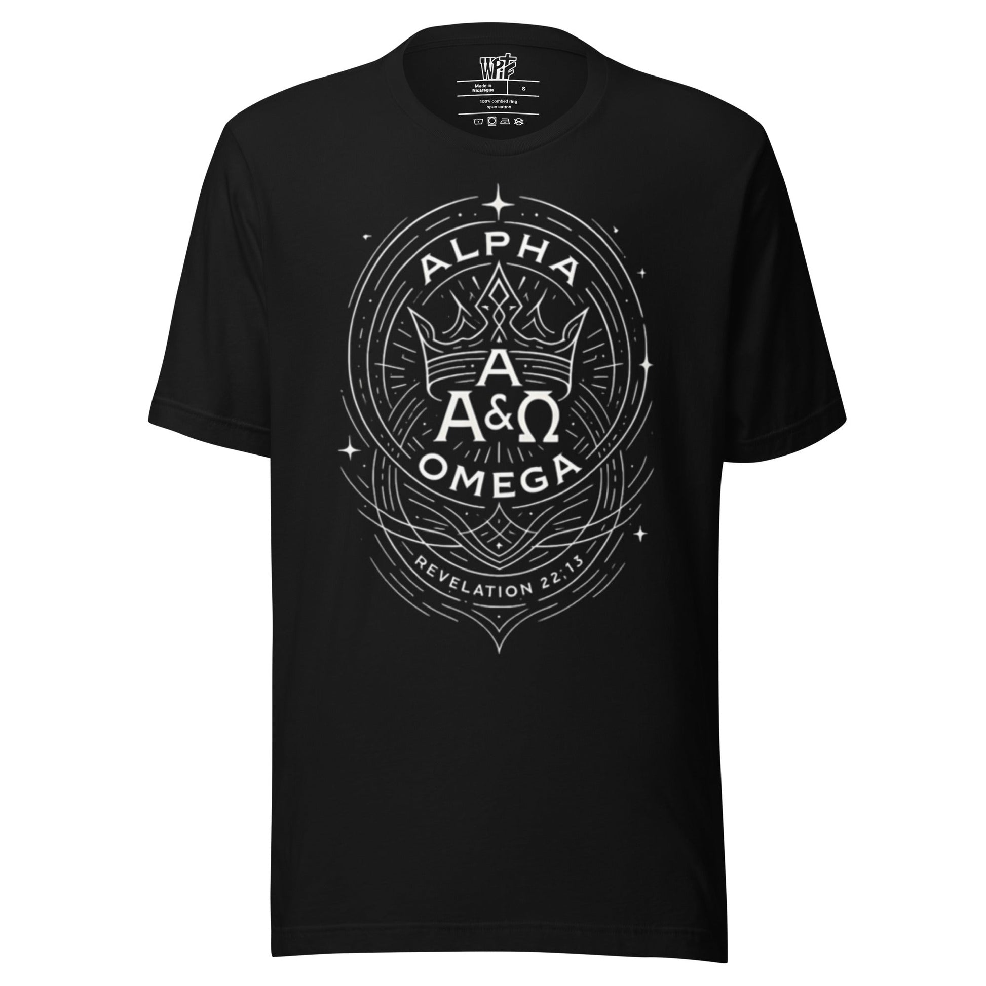 Revelation 22:13 Unisex Black Christian T Shirt Unique Faith Design - WPiF