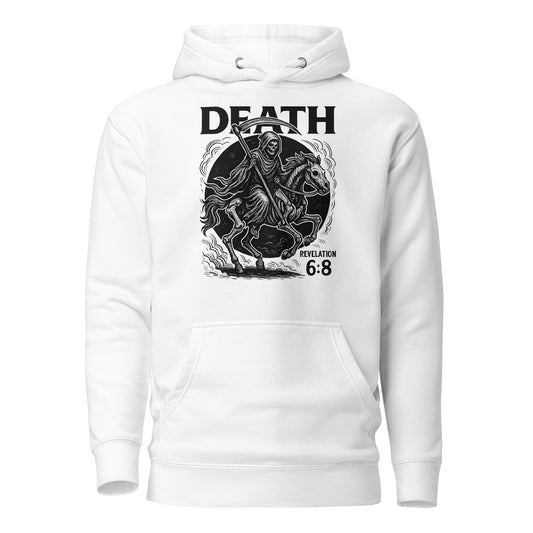 Revelation 6:8 Unisex Black Christian Hoodie Pale Horse Death Rider - WPiF