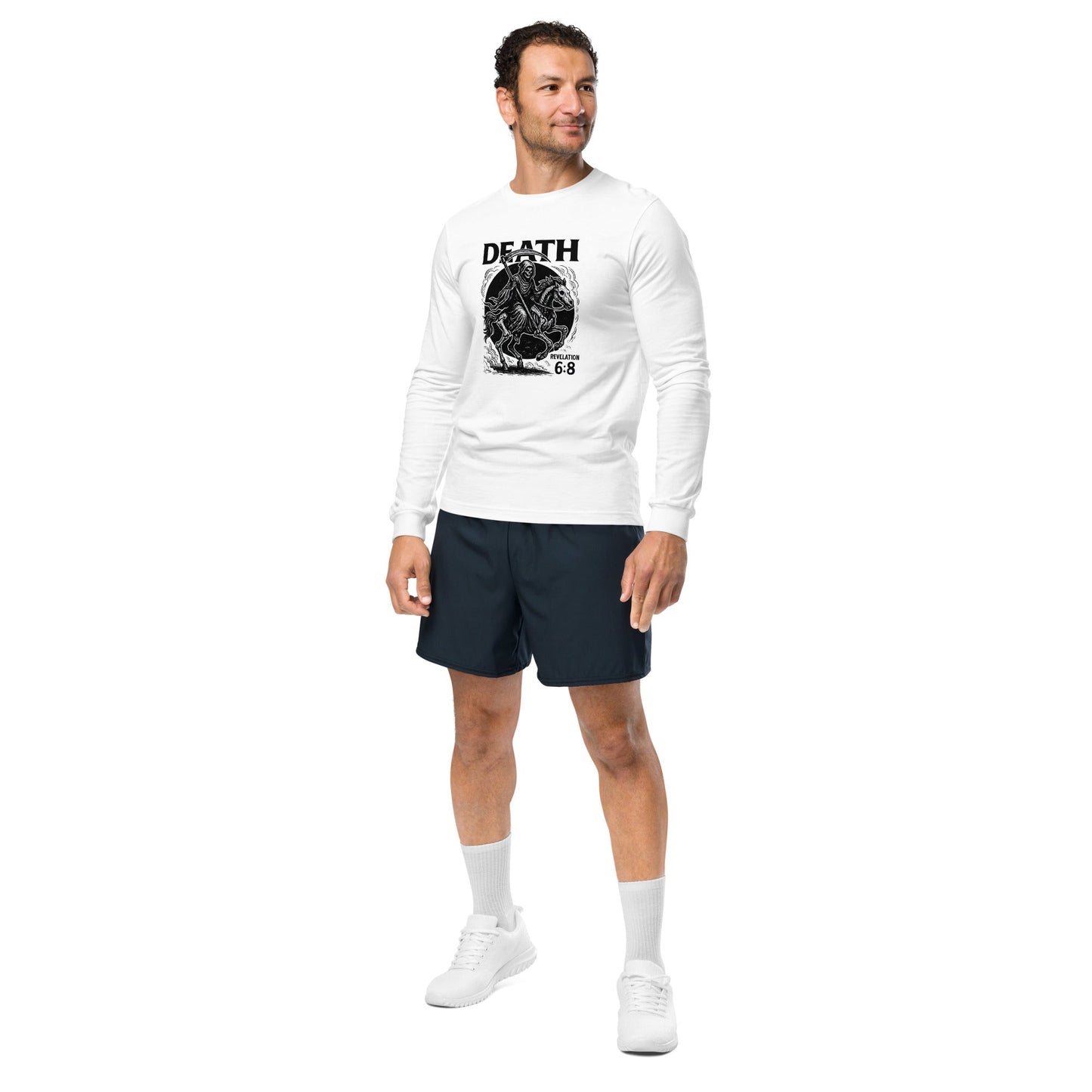 Revelation 6:8 Unisex Black Christian Long Sleeve Pale Horse Rider - WPiF