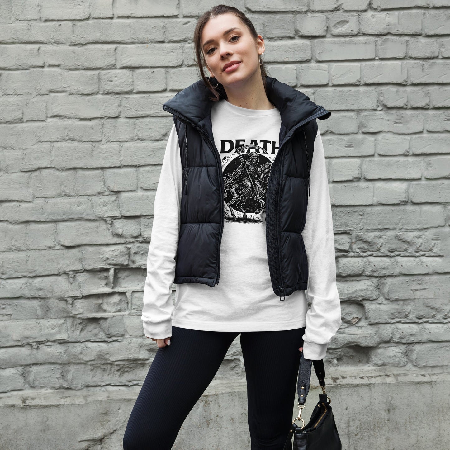 Revelation 6:8 Unisex Black Christian Long Sleeve Pale Horse Rider - WPiF