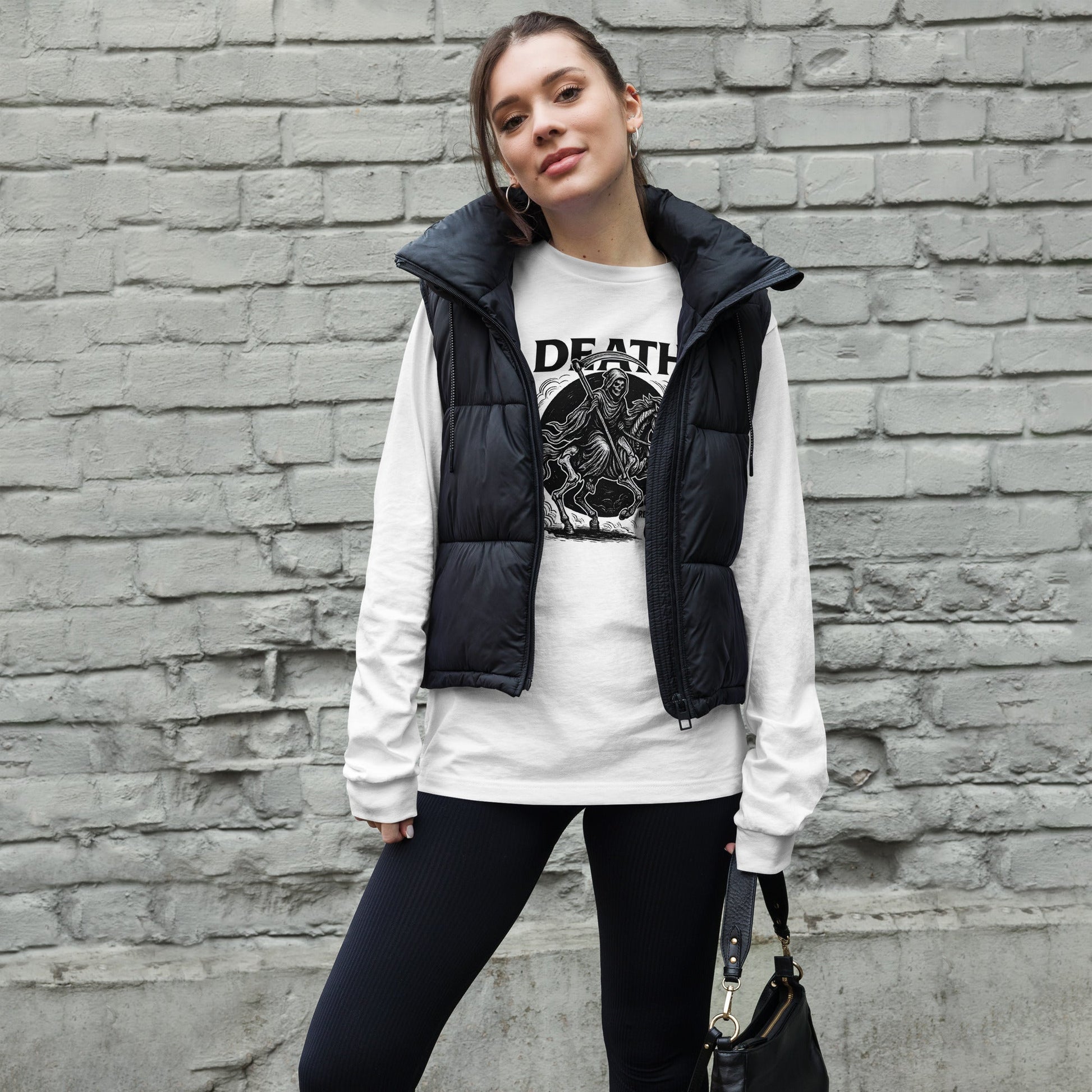 Revelation 6:8 Unisex Black Christian Long Sleeve Pale Horse Rider - WPiF