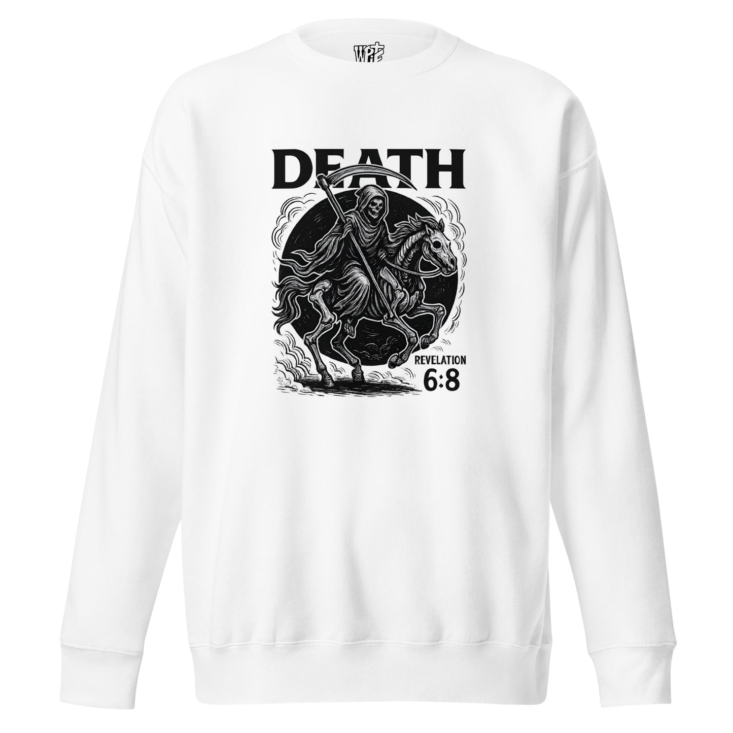 Revelation 6:8 Unisex Black Christian Sweater Pale Horse Death Rider - WPiF
