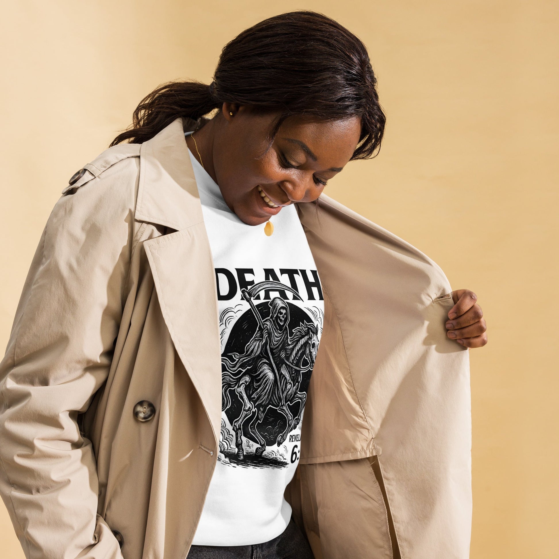 Revelation 6:8 Unisex Black Christian Sweater Pale Horse Death Rider - WPiF