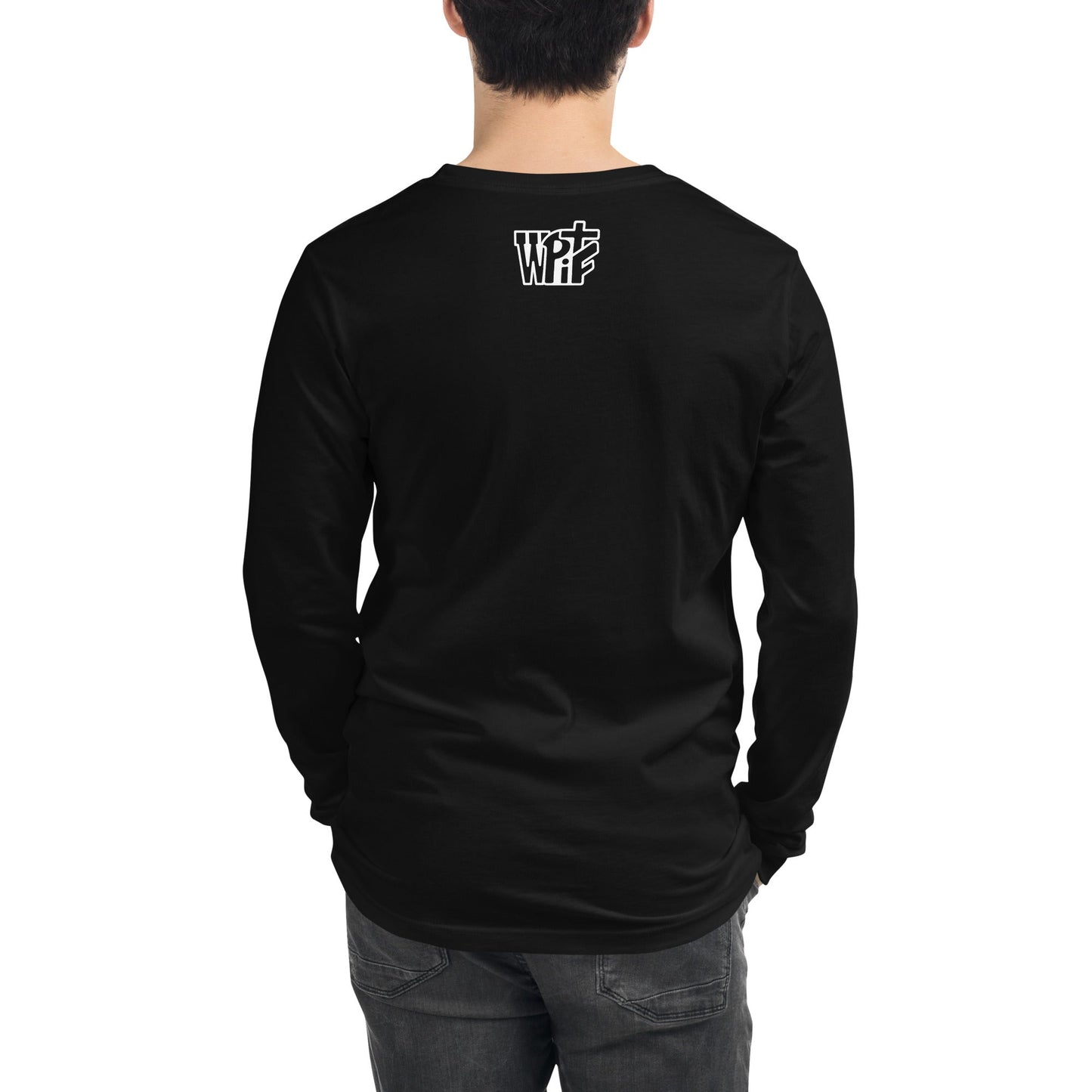 Romans 8:37 Unisex Black Christian Long Sleeve Conquerors - WPiF